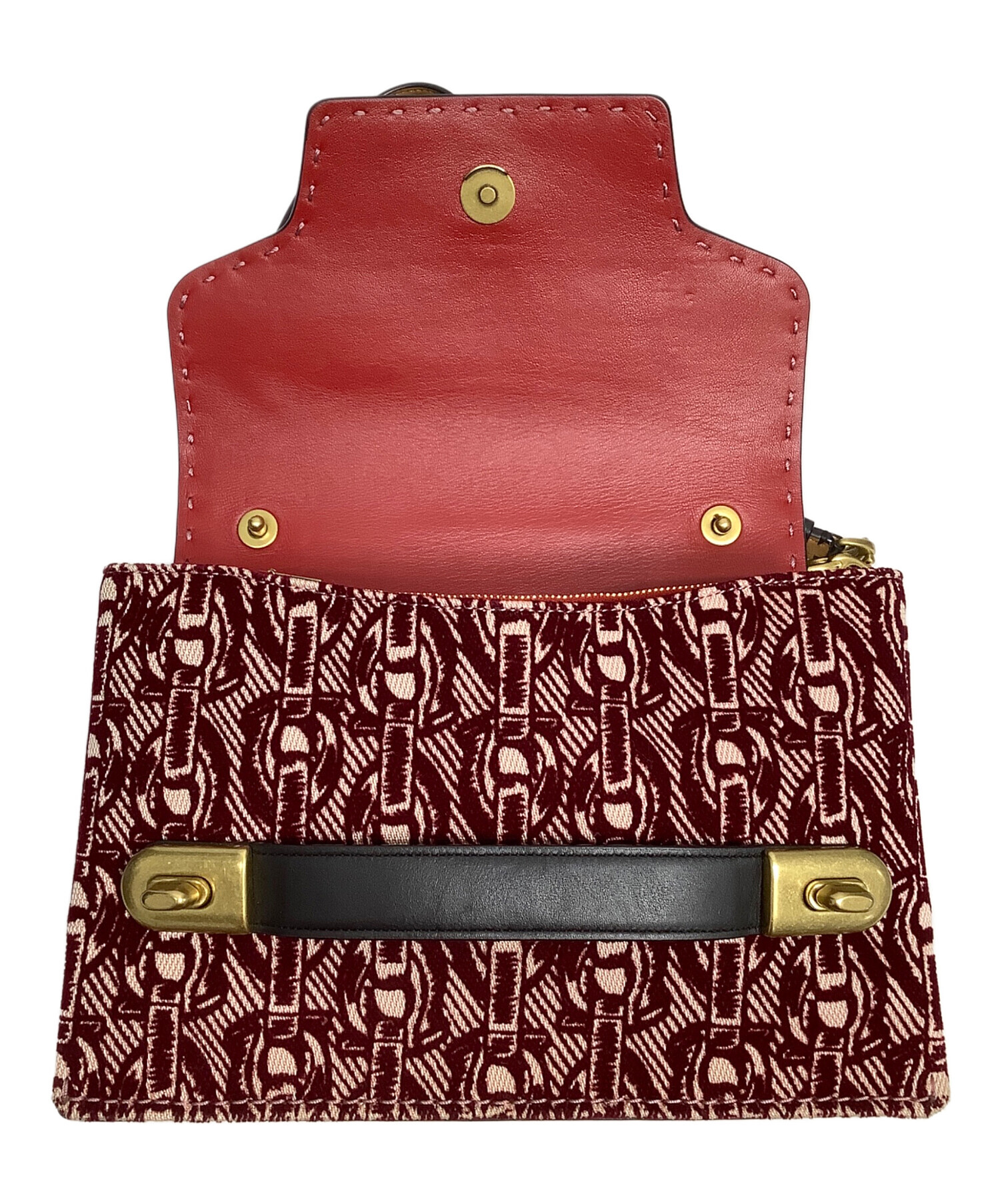 中古・古着通販】COACH (コーチ) ショルダーバッグ ボルドー｜ブランド