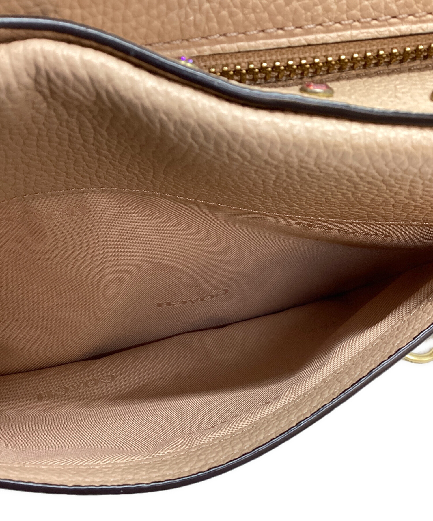 中古・古着通販】COACH (コーチ) ショルダーバッグ ピンクベージュ