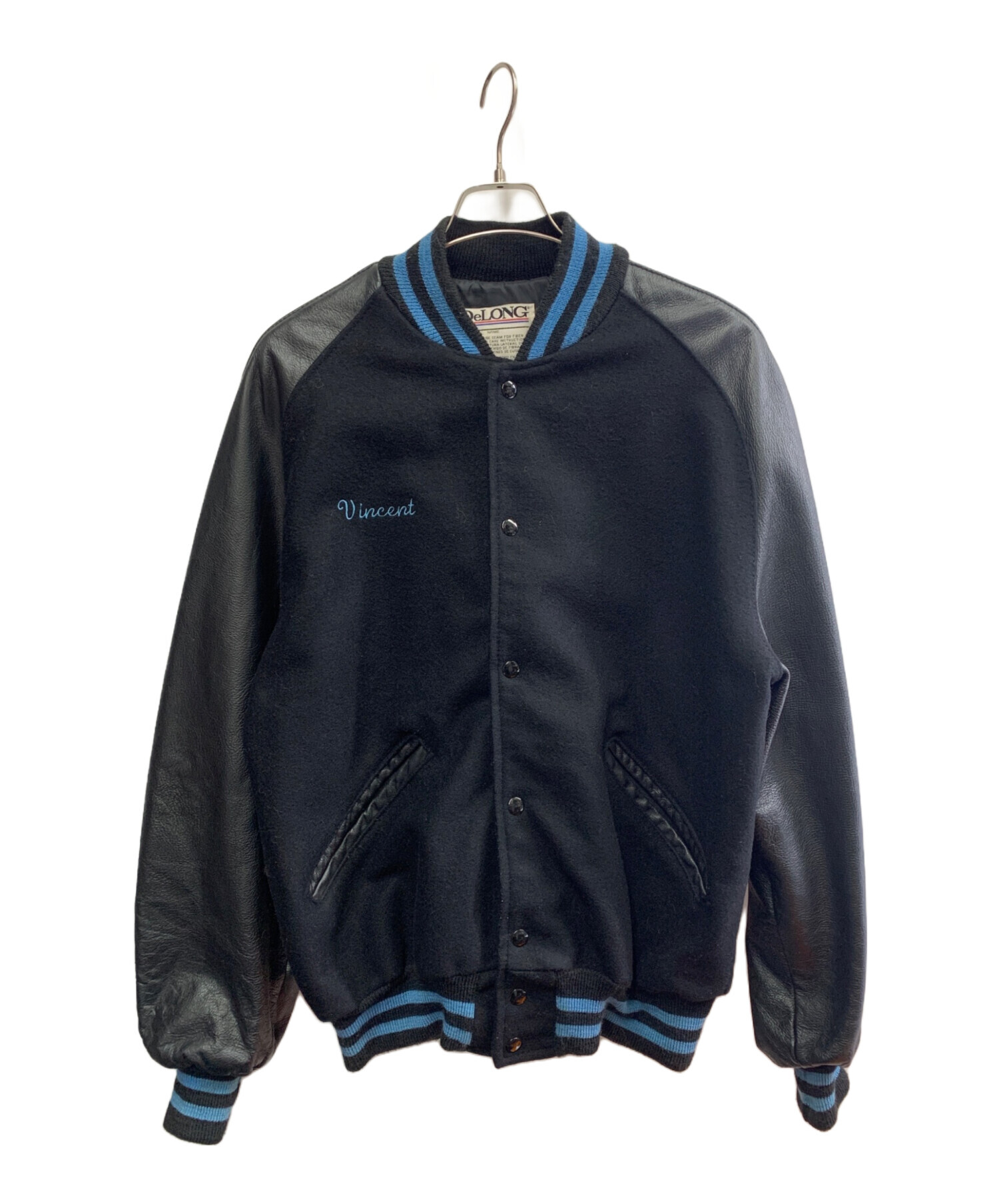 中古・古着通販】DeLong (デロング) DeLONG ウール切替レザーブルゾン