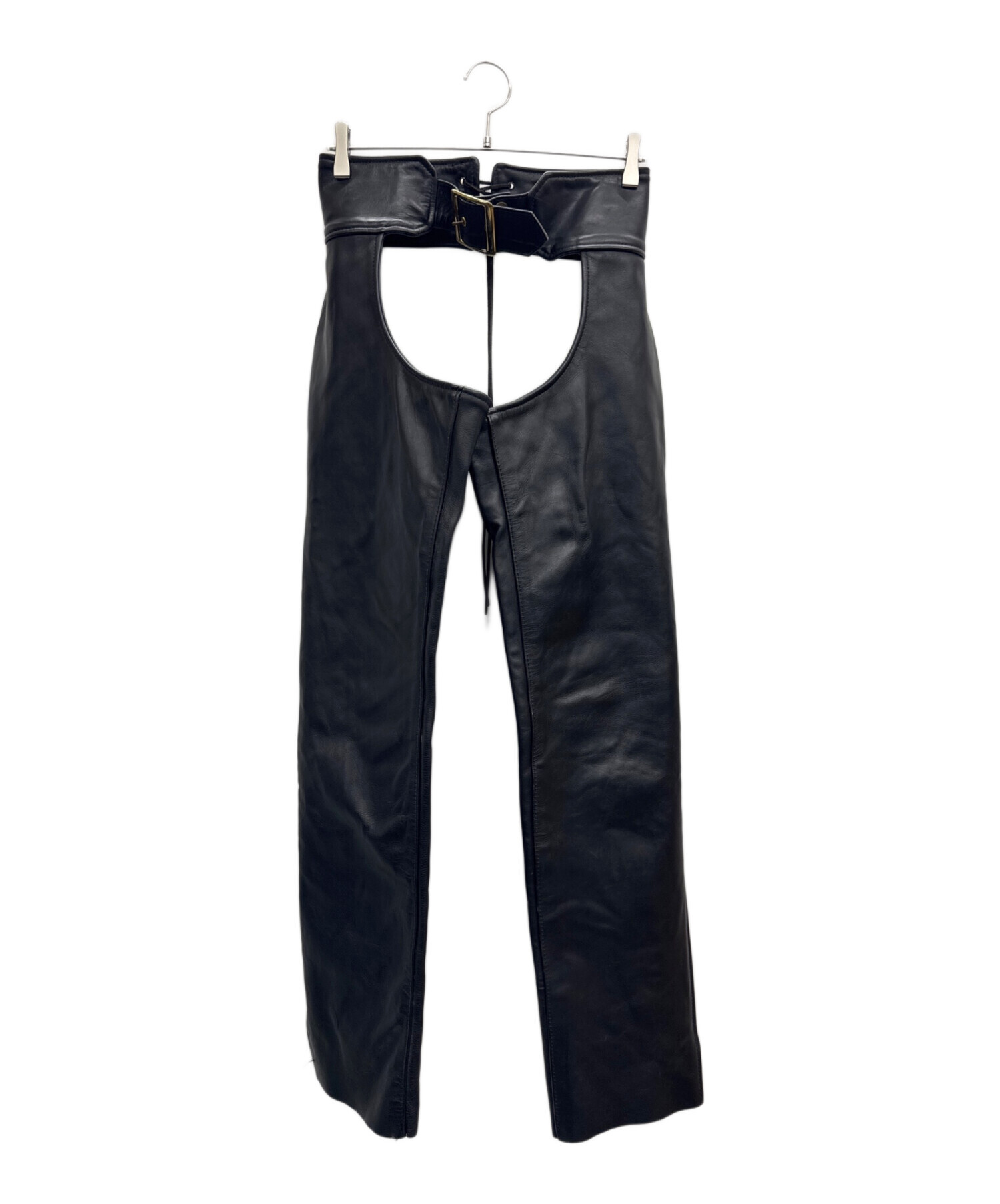 中古・古着通販】VANSON (バンソン) レザーチャップス ブラック サイズ