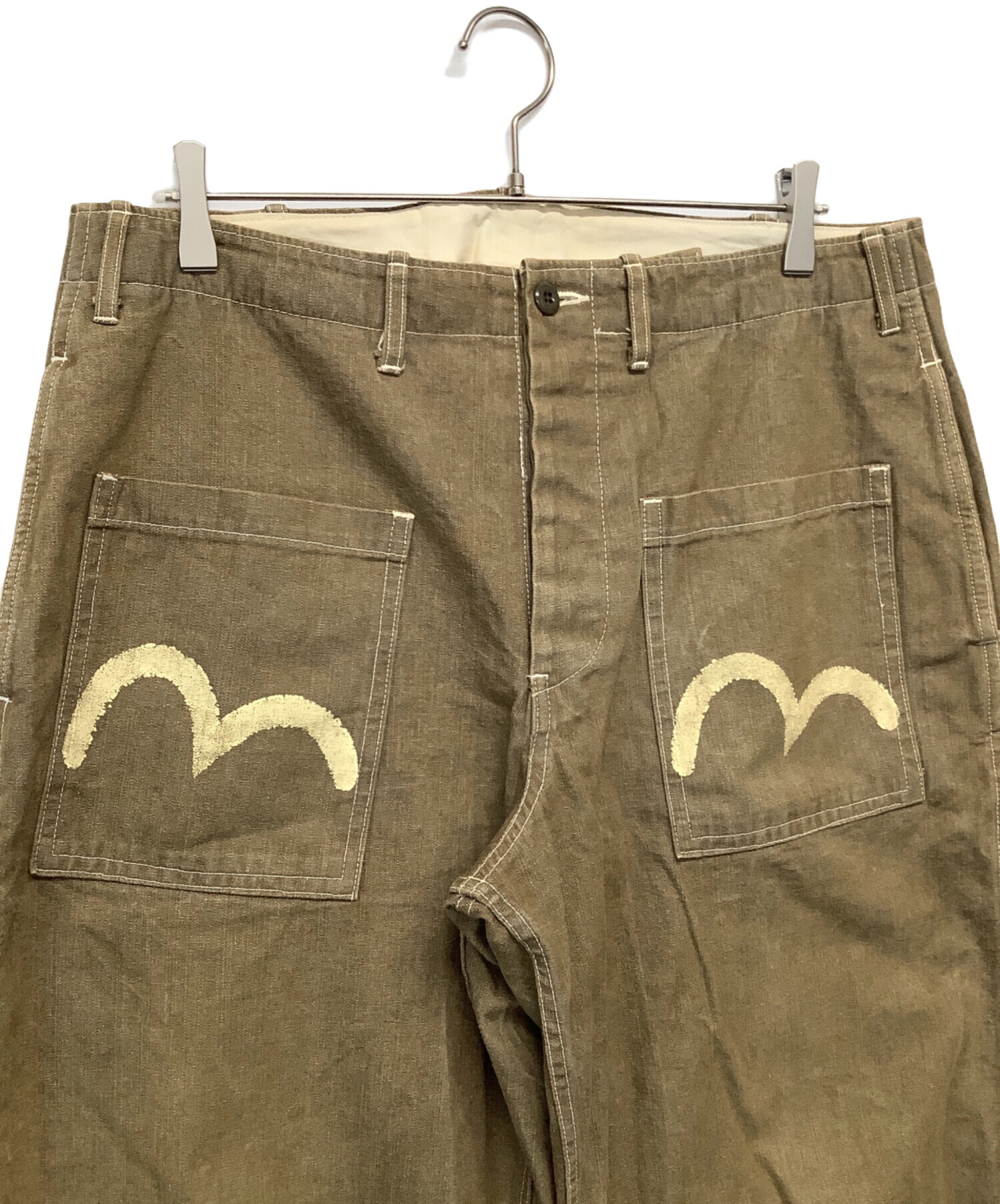 中古・古着通販】EVISU (エヴィス) デニムパンツ ブラウン サイズ:36