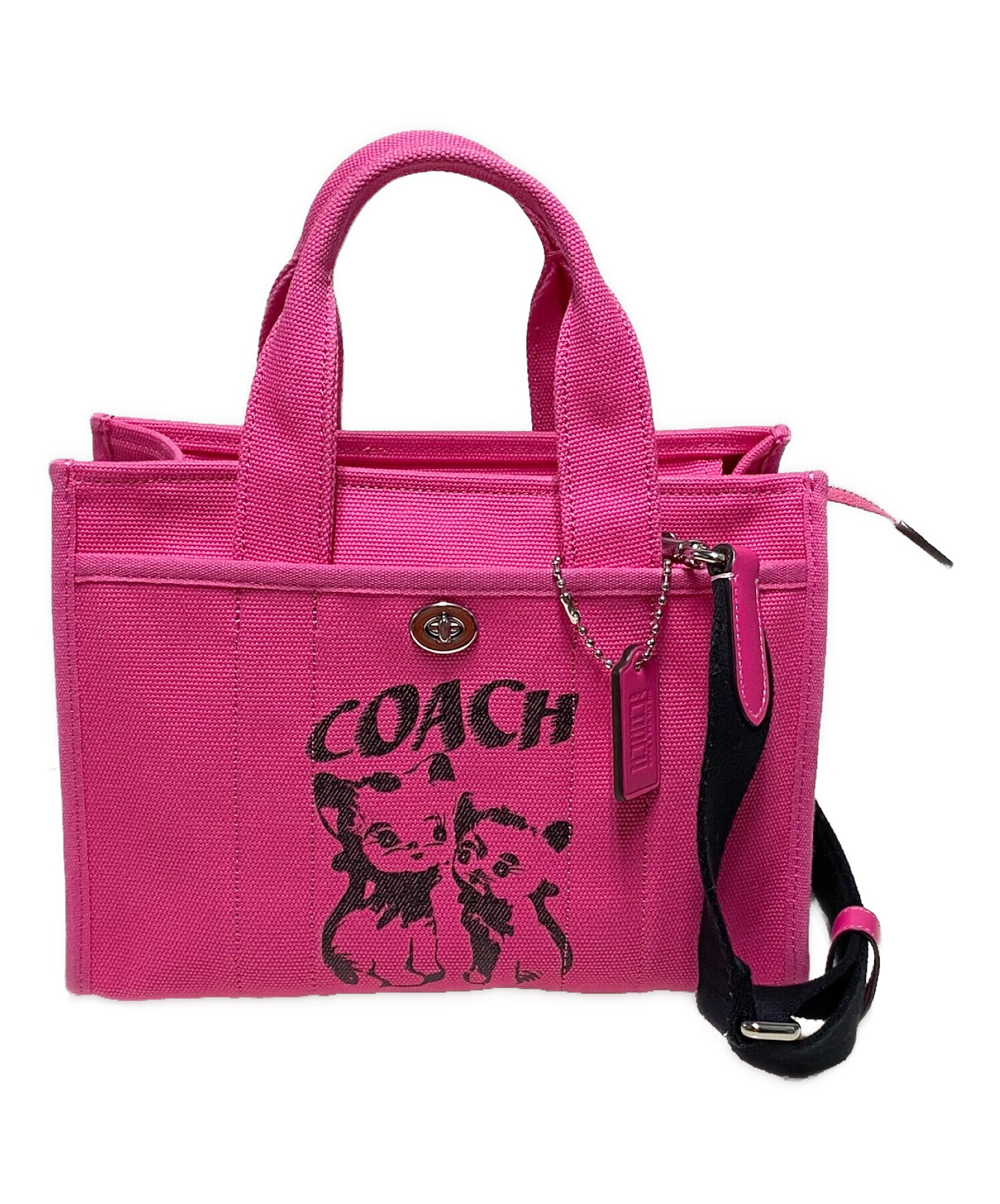 中古・古着通販】COACH (コーチ) 2WAYカーゴトートバッグ ショッキング