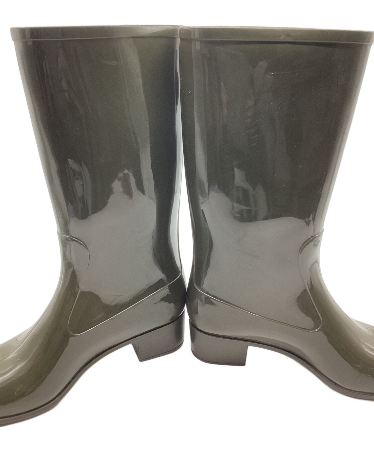 中古・古着通販】CHANEL (シャネル) レインブーツ オリーブ サイズ:39