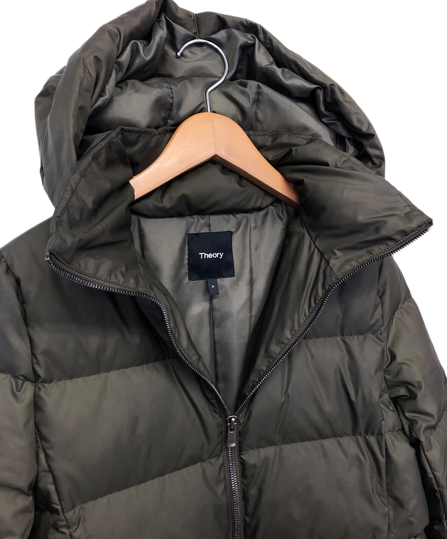中古・古着通販】theory (セオリー) ダウンジャケット カーキ サイズ:P
