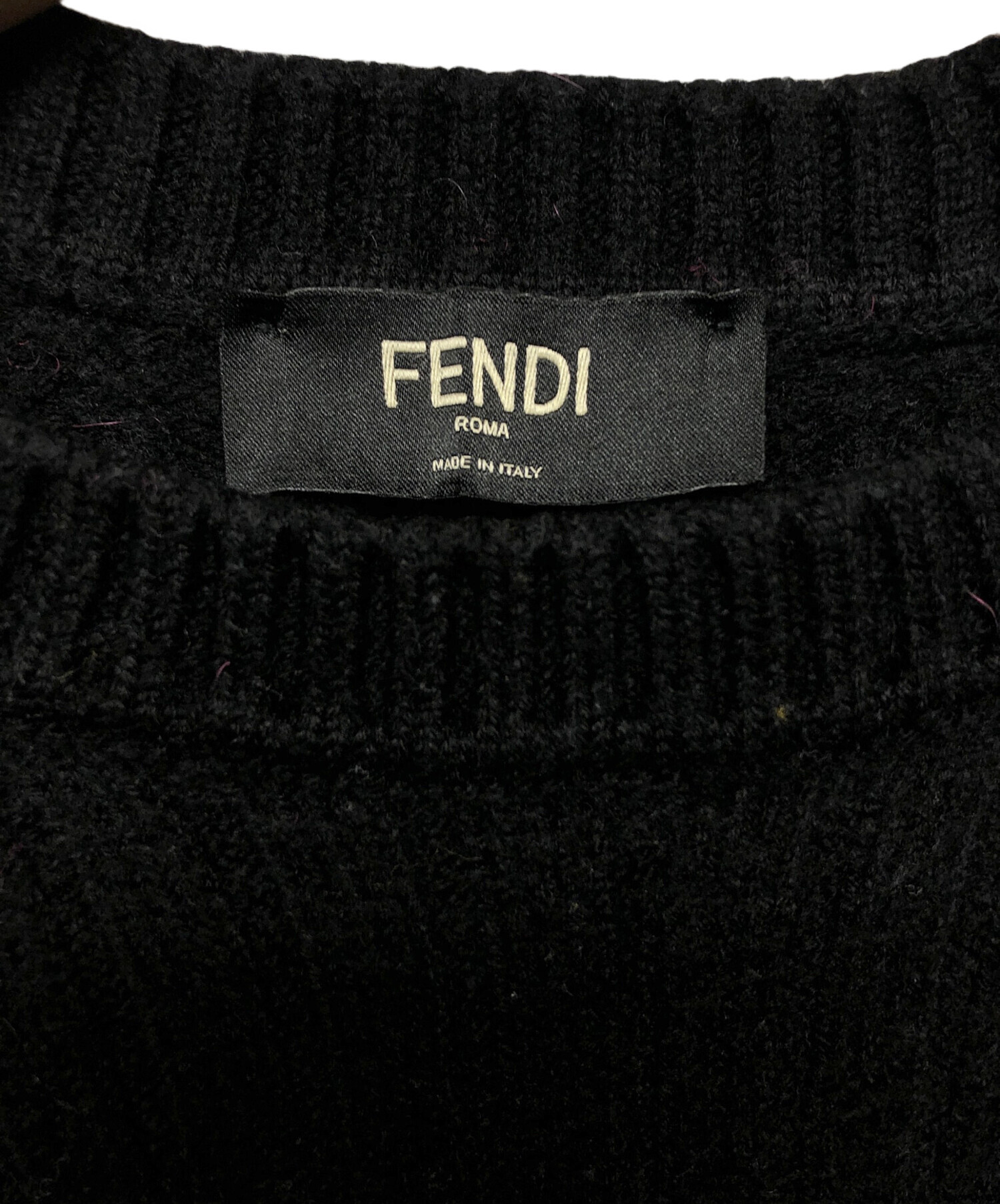 中古・古着通販】FENDI (フェンディ) ニット ブラック サイズ:50