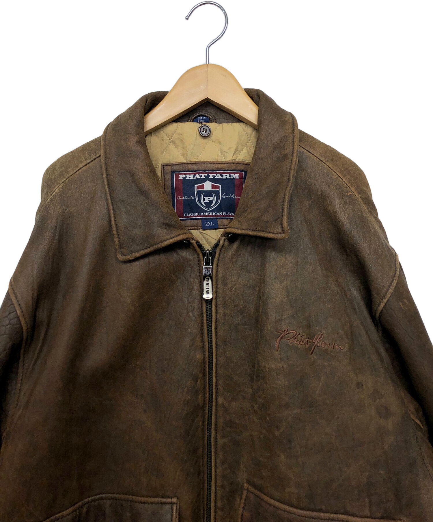 中古・古着通販】PHAT FARM (ファットファーム) レザーブルゾン