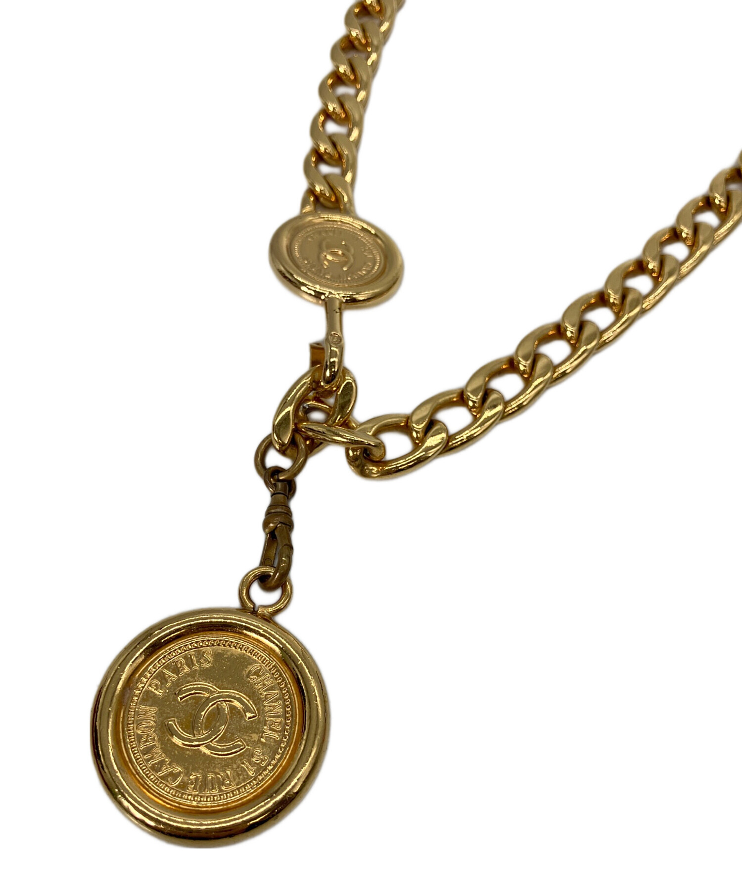 中古・古着通販】CHANEL (シャネル) チェーンベルト ゴールドカラー