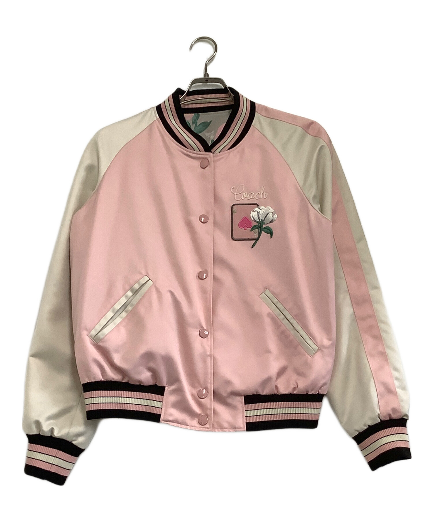 中古・古着通販】COACH (コーチ) リバーシブルスタジャン ピンク