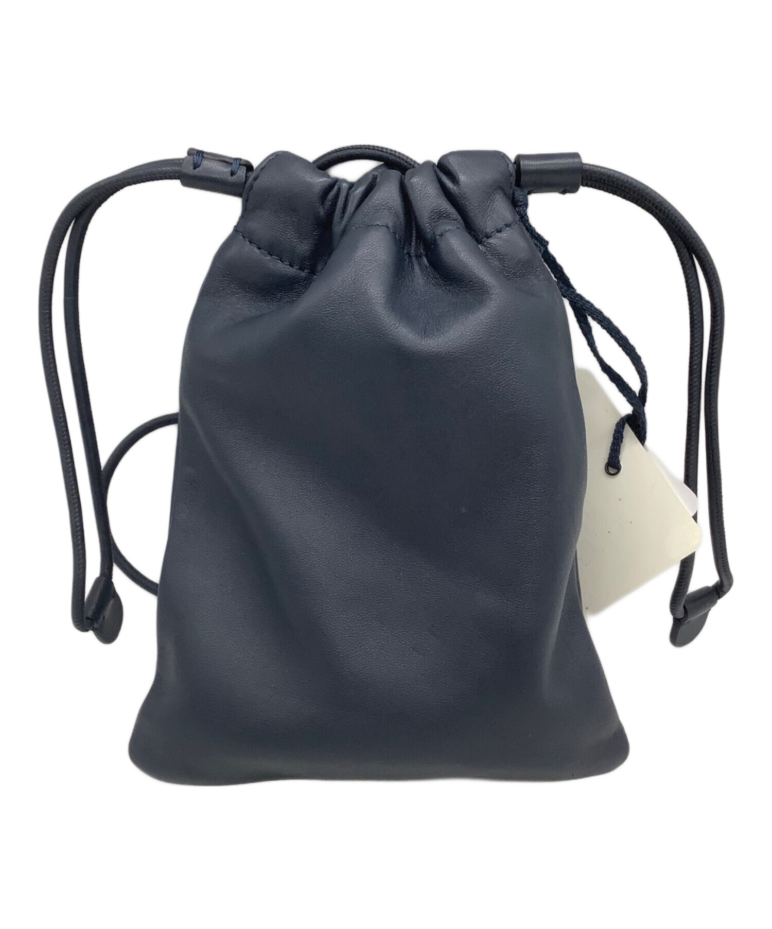 中古・古着通販】MONCLER (モンクレール) レザー巾着ショルダーバッグ