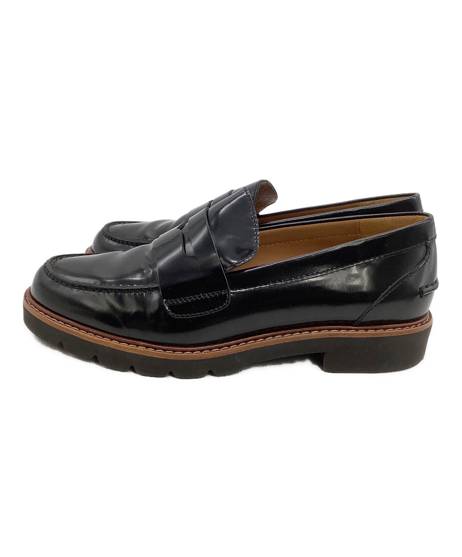 中古・古着通販】COACH (コーチ) コインローファー ブラック サイズ:6