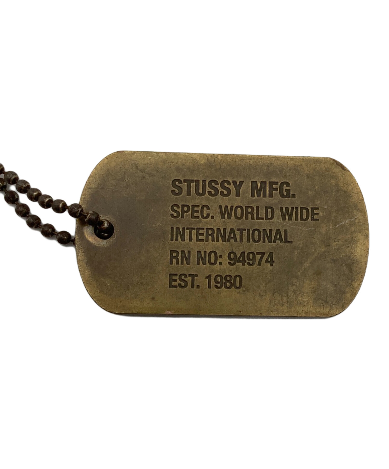 中古・古着通販】stussy (ステューシー) ドッグタグネックレス