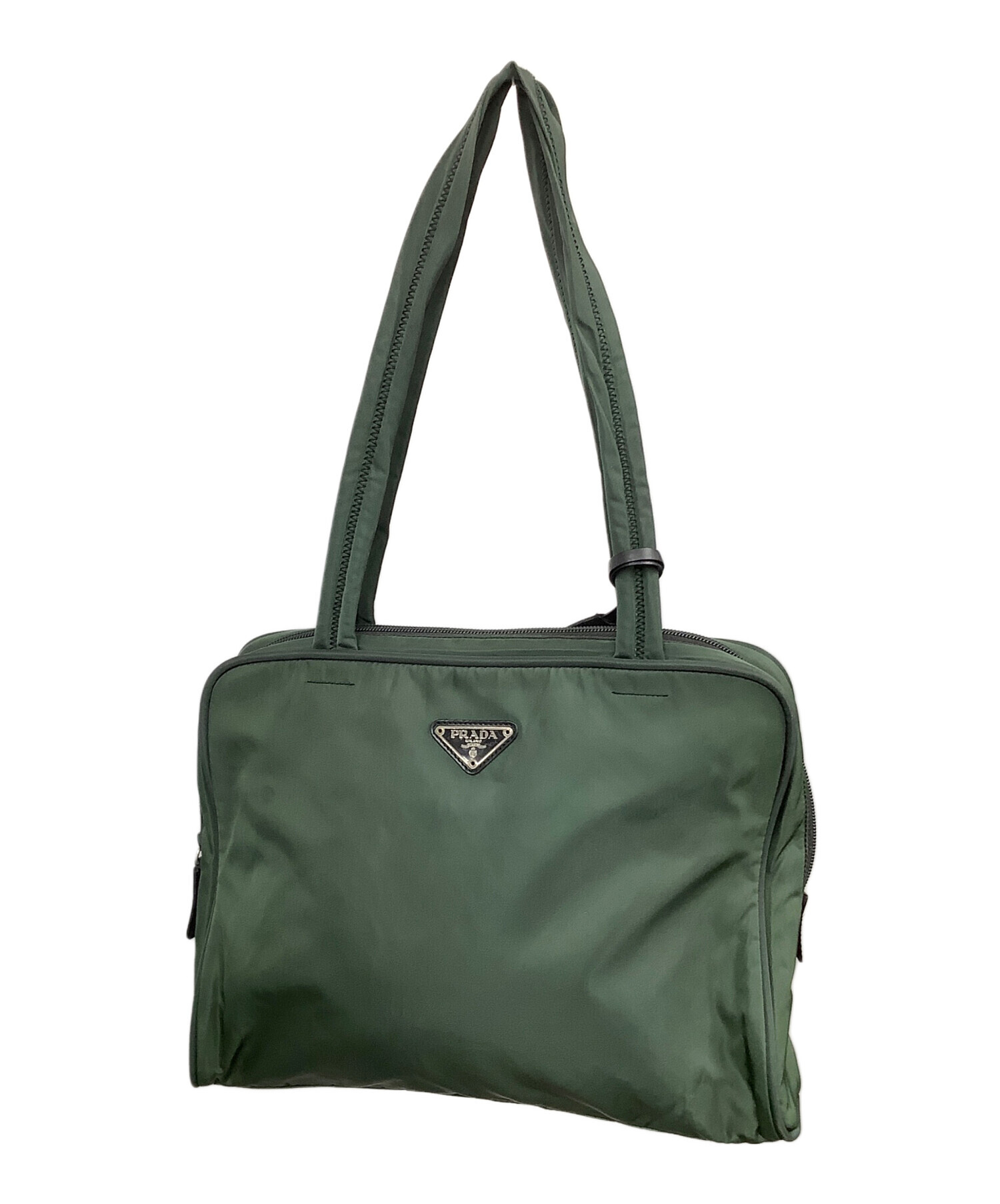 プラダ PRADA ハンドバッグ - ナイロン ダークグリーン バッグ PRADA
