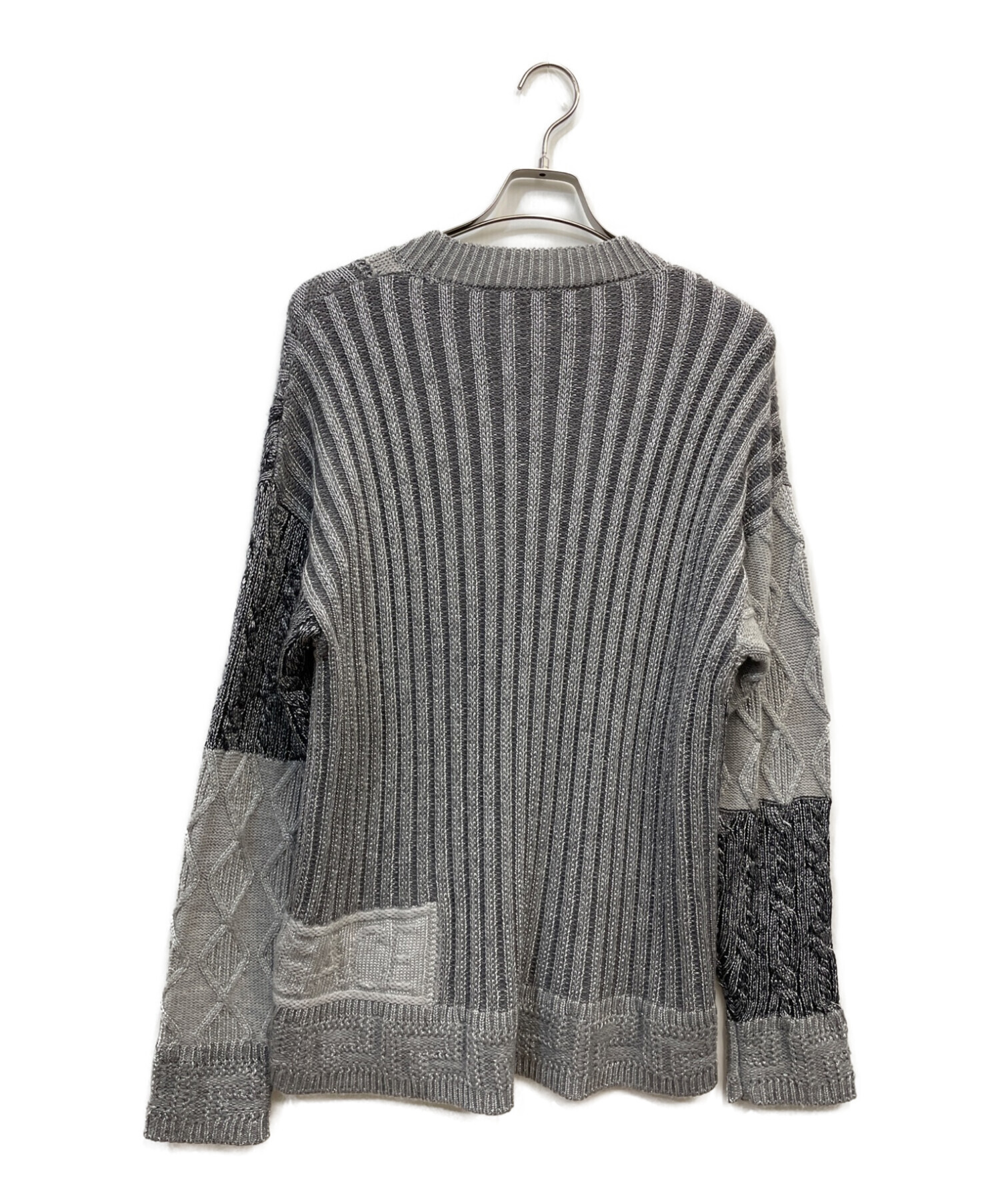 中古・古着通販】VERSACE (ヴェルサーチェ) ニット グレー サイズ:48