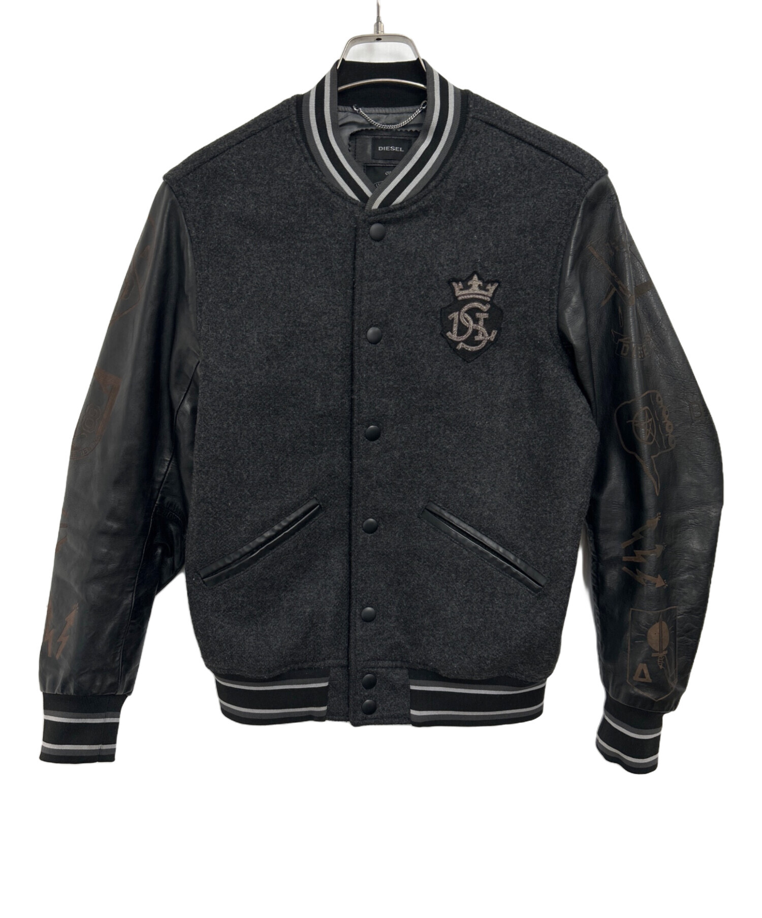 中古・古着通販】DIESEL (ディーゼル) スタジャン ブラック サイズ:S