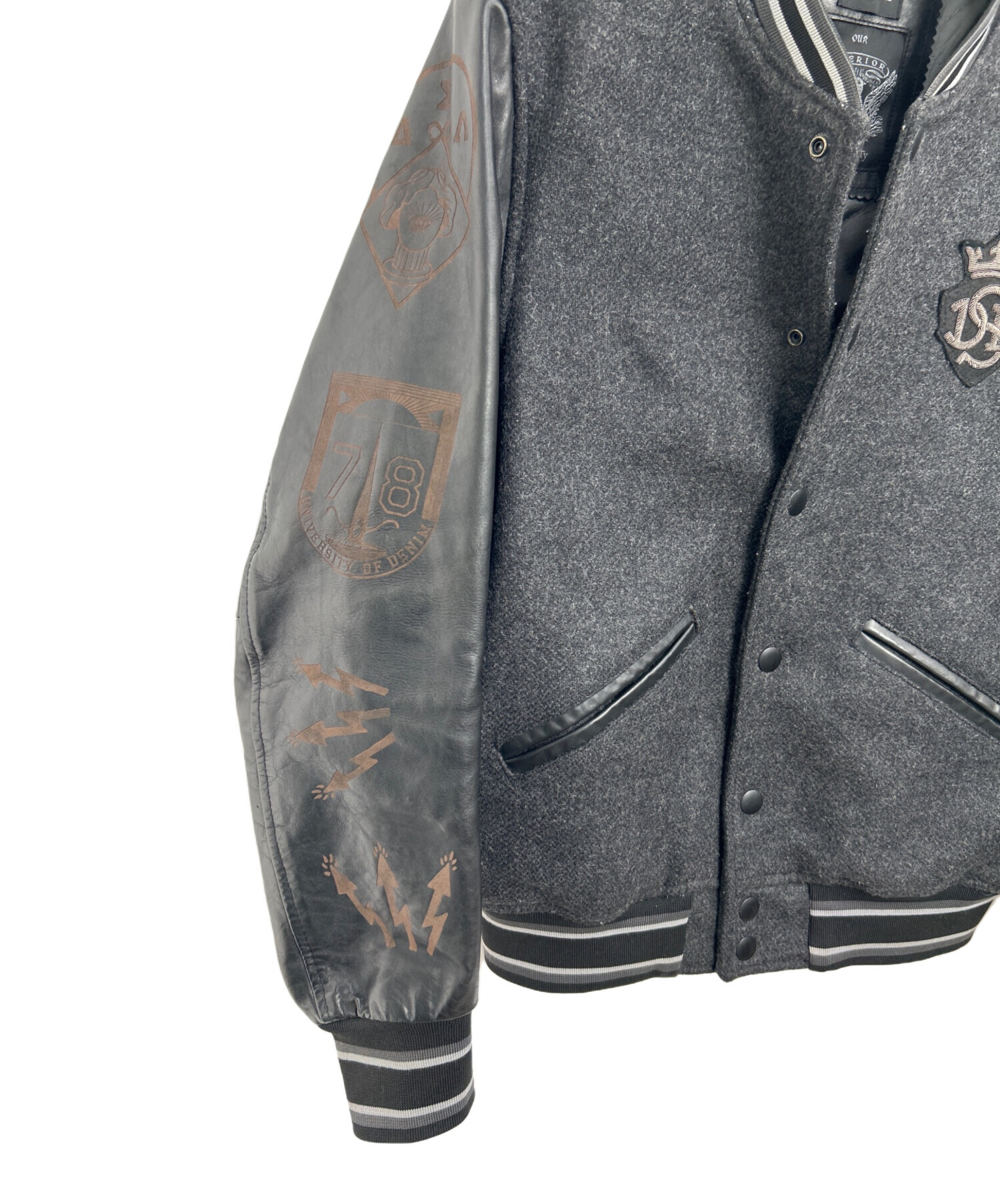 中古・古着通販】DIESEL (ディーゼル) スタジャン ブラック サイズ:S