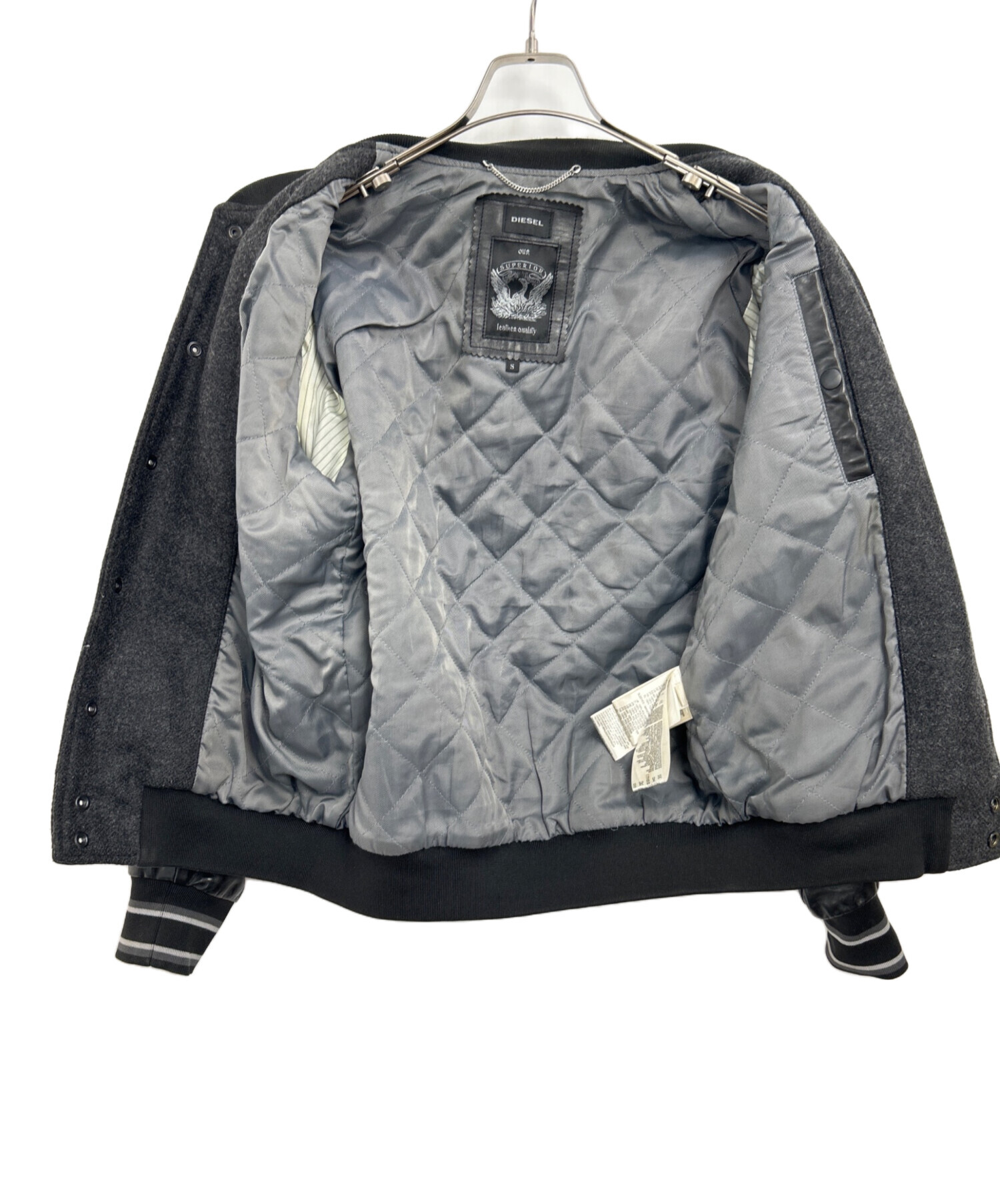 中古・古着通販】DIESEL (ディーゼル) スタジャン ブラック サイズ:S