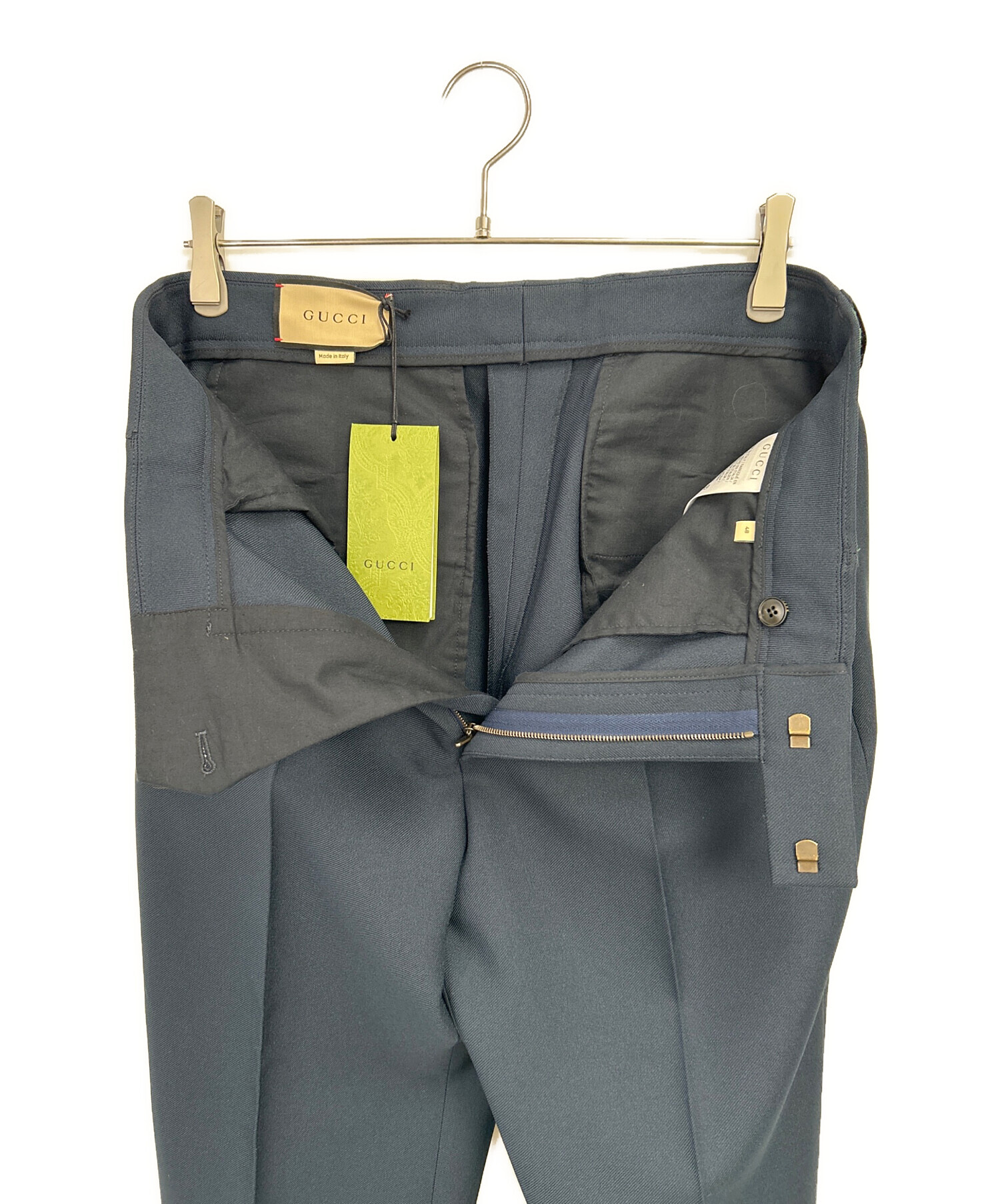 中古・古着通販】GUCCI (グッチ) スラックス ネイビー サイズ:48 未