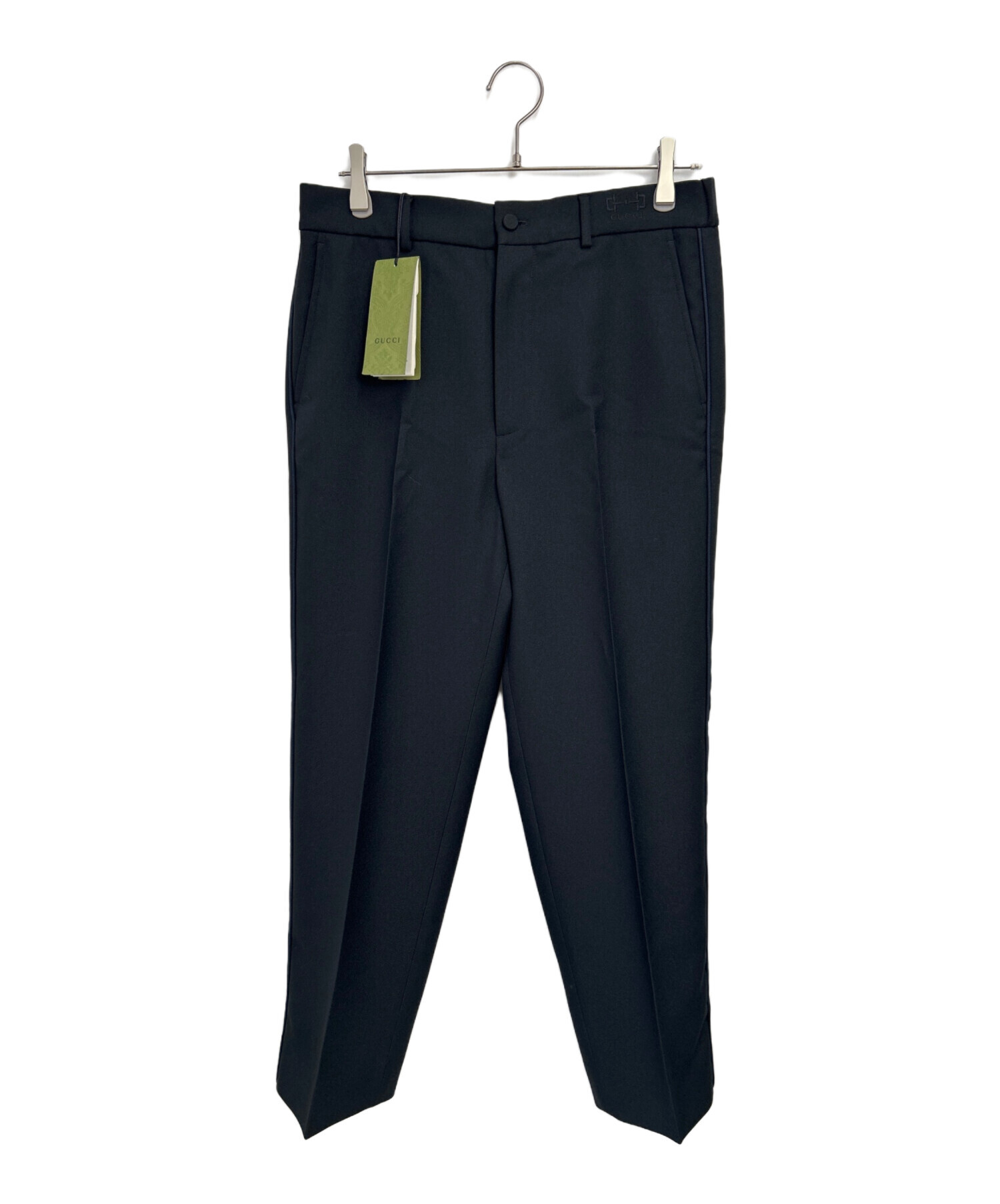 中古・古着通販】GUCCI (グッチ) スラックス ブラック サイズ:48 未