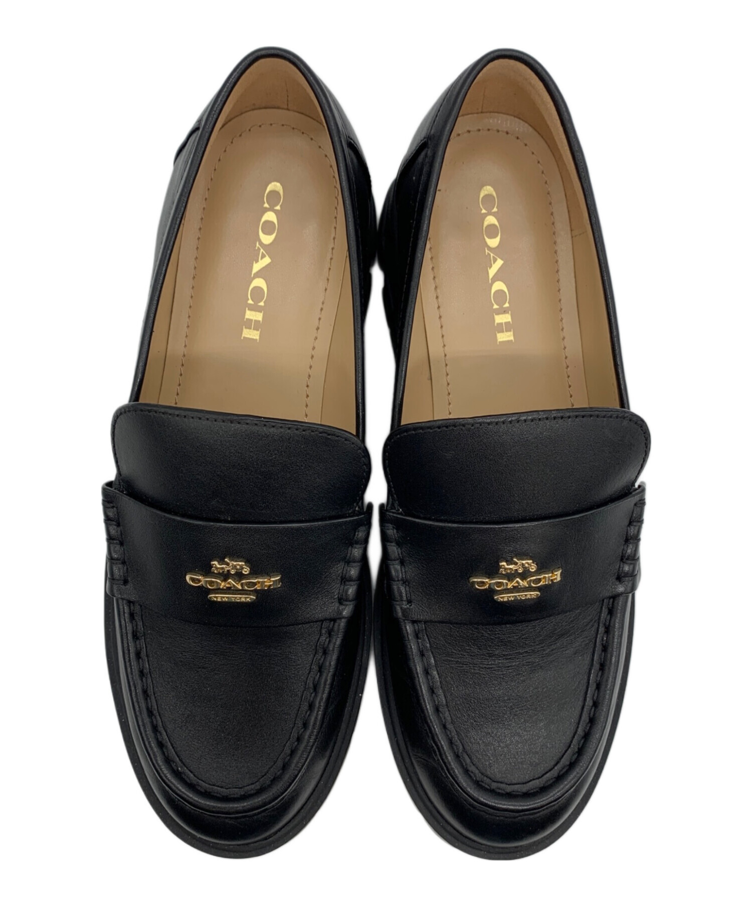 中古・古着通販】COACH (コーチ) ルーシーローファー ブラック サイズ