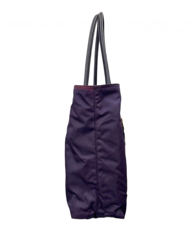 PRADA プラダ トートバッグ ビジネスバック レザー パープル A4 可
