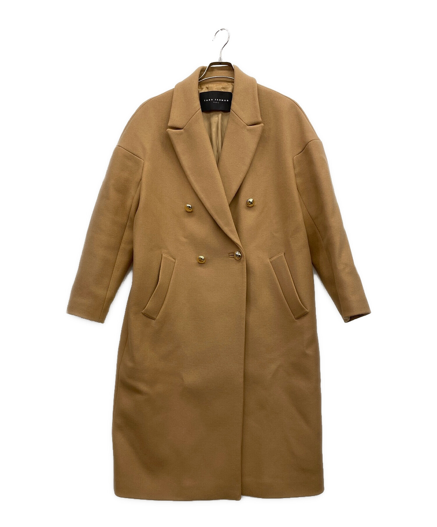 中古・古着通販】TARA JARMON (タラジャーモン) ダブルコート ベージュ