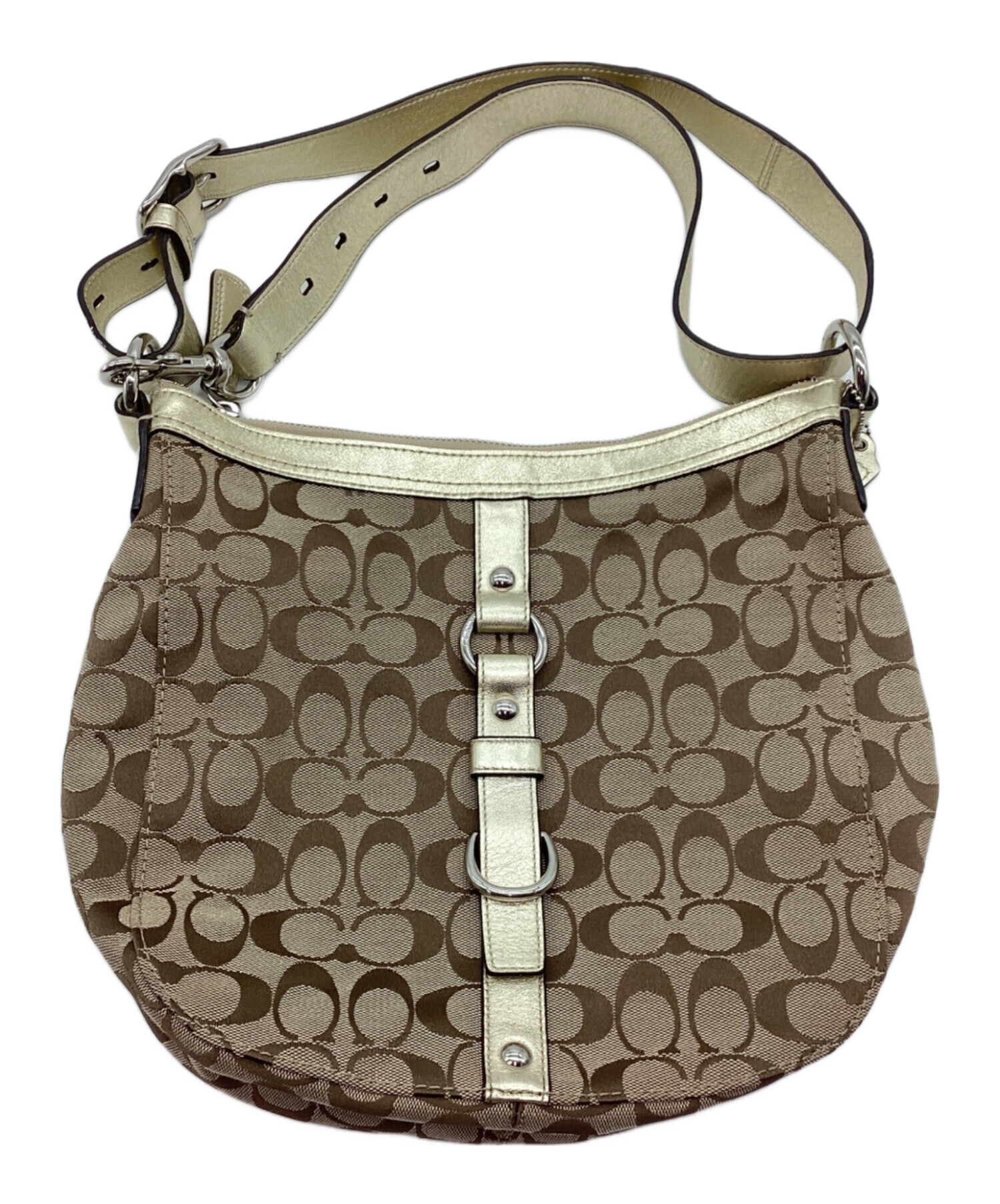 中古・古着通販】COACH (コーチ) ショルダーバッグ ベージュ｜ブランド