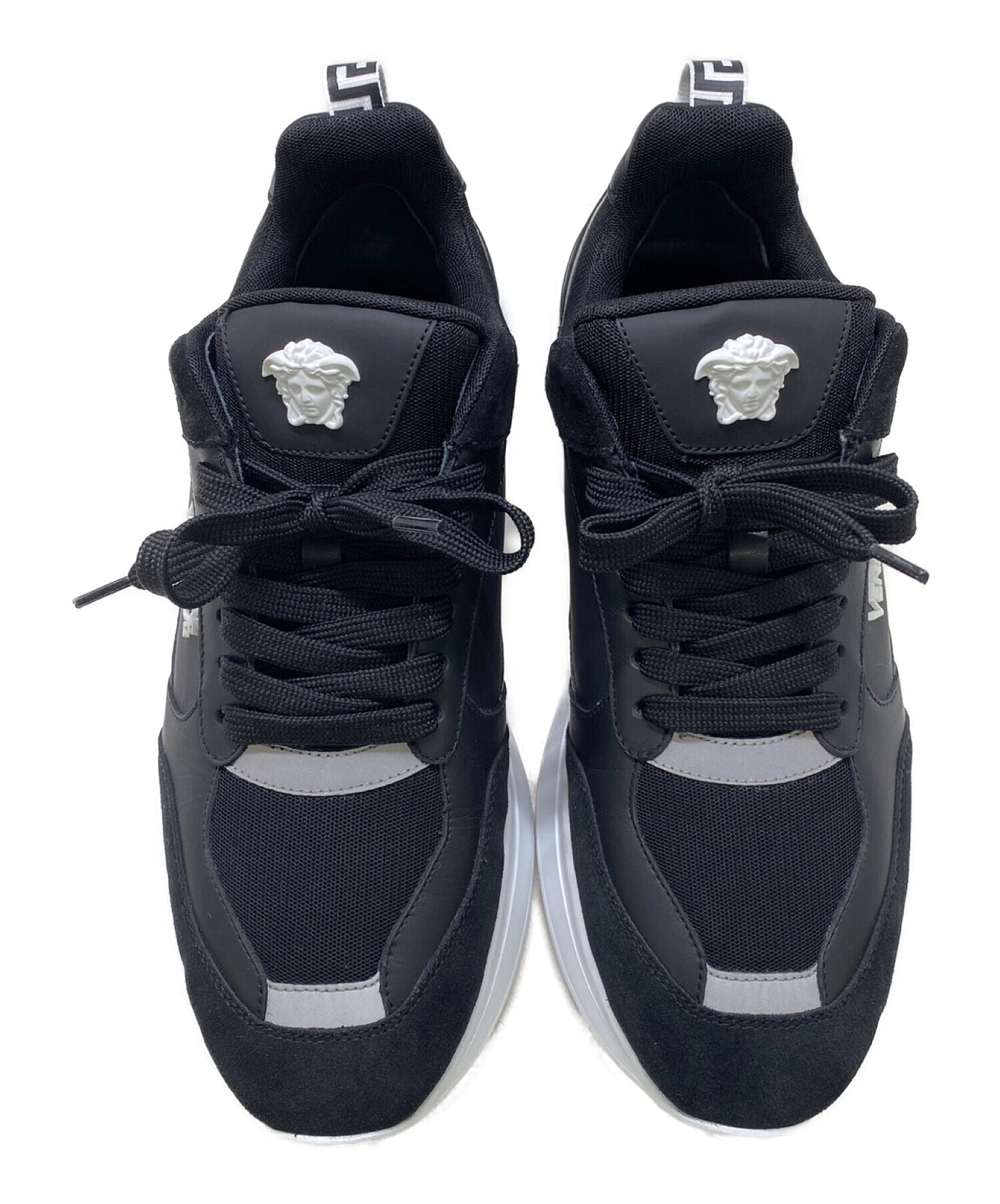 中古・古着通販】VERSACE (ヴェルサーチェ) ロゴスニーカー ブラック