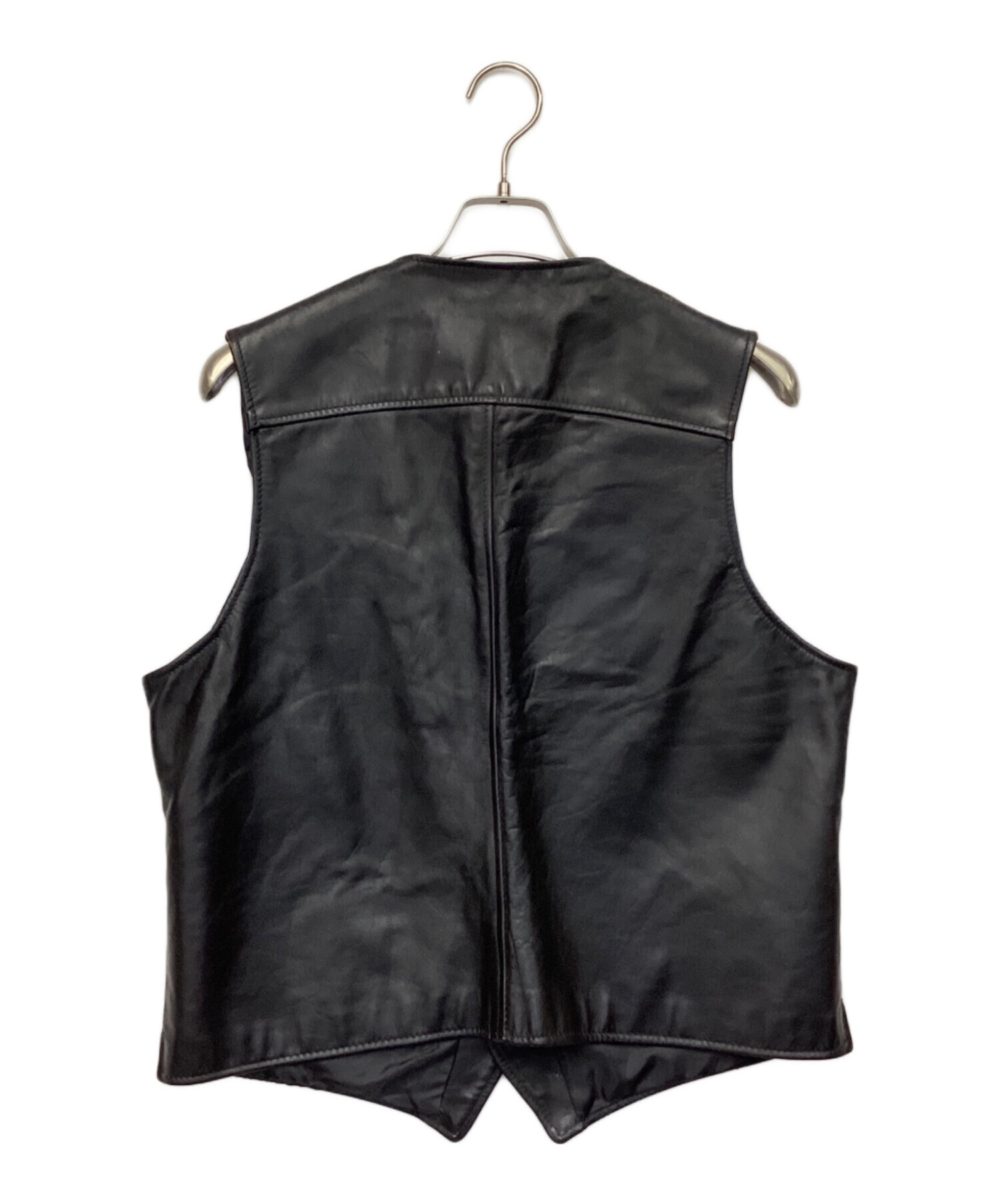 中古・古着通販】Schott (ショット) レザーベスト 424V ブラック