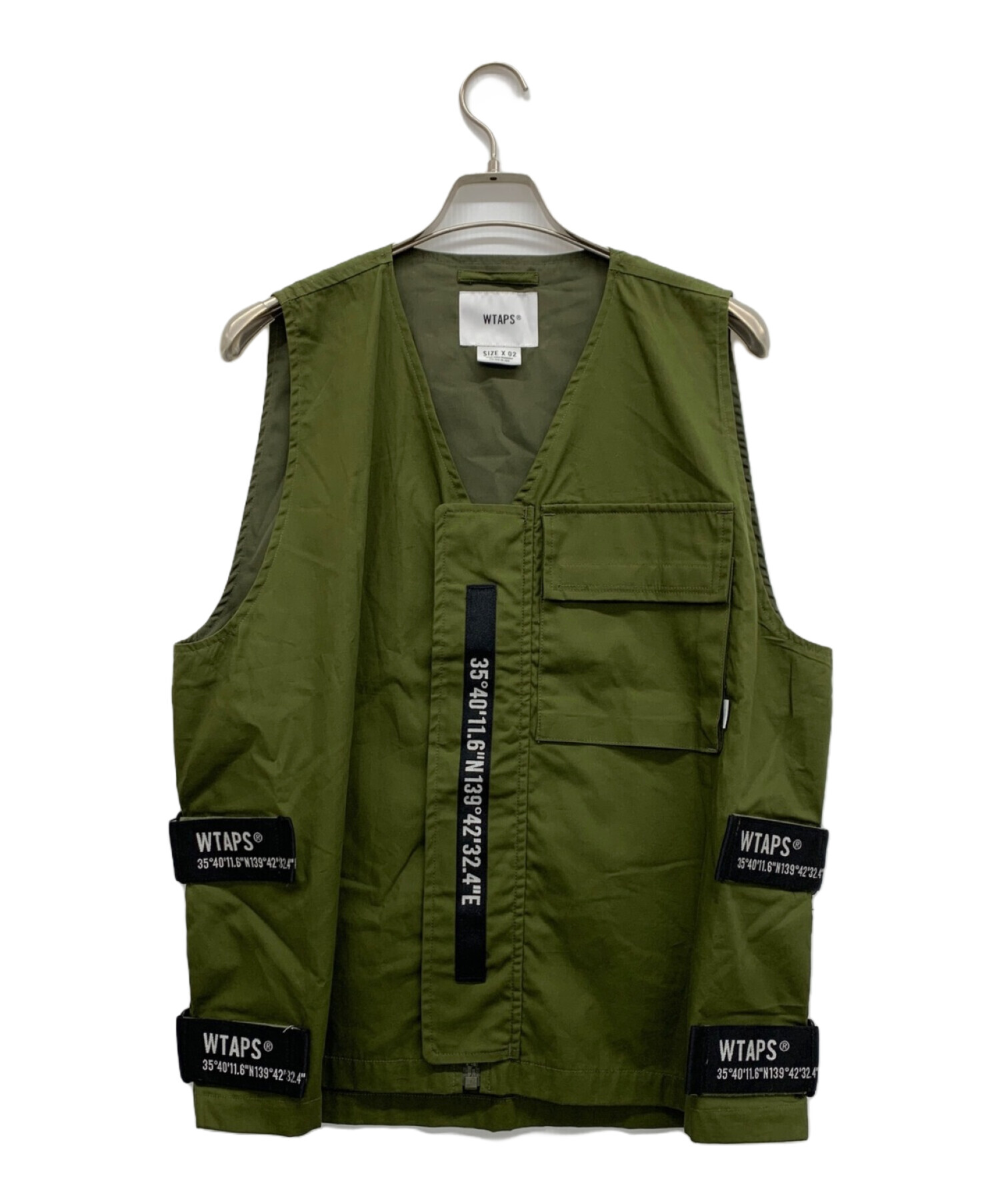 中古・古着通販】WTAPS (ダブルタップス) ロゴデザインベスト オリーブ