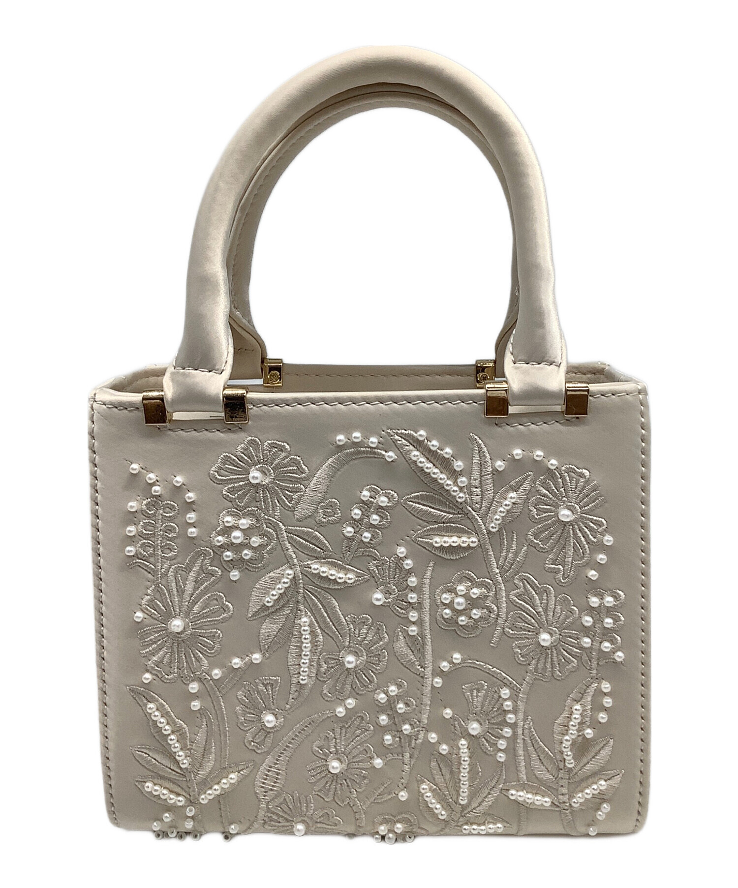 中古・古着通販】ZARA (ザラ) サテン風フェイクパールバッグ