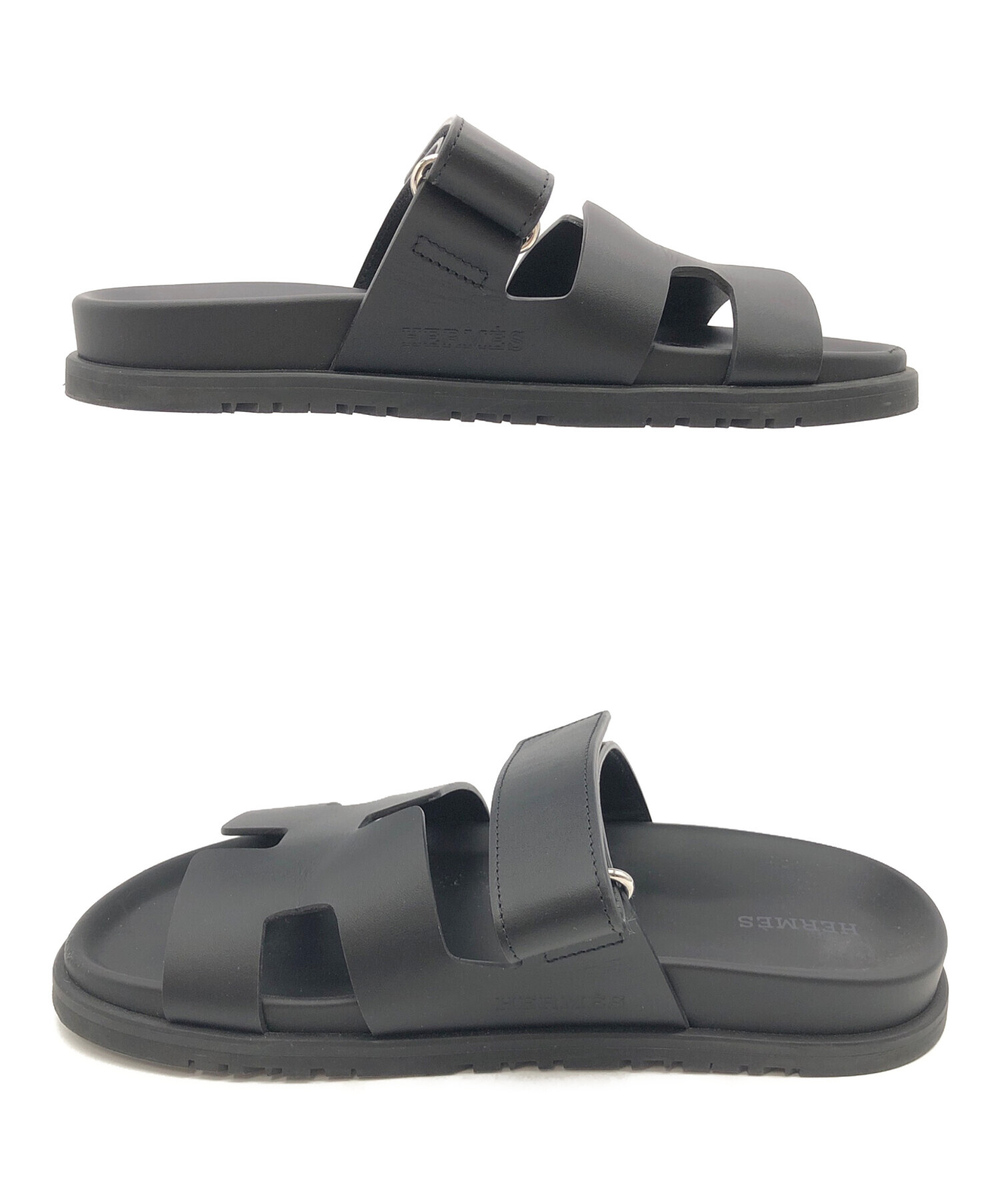 中古・古着通販】HERMES (エルメス) シプレ サンダル ブラック サイズ