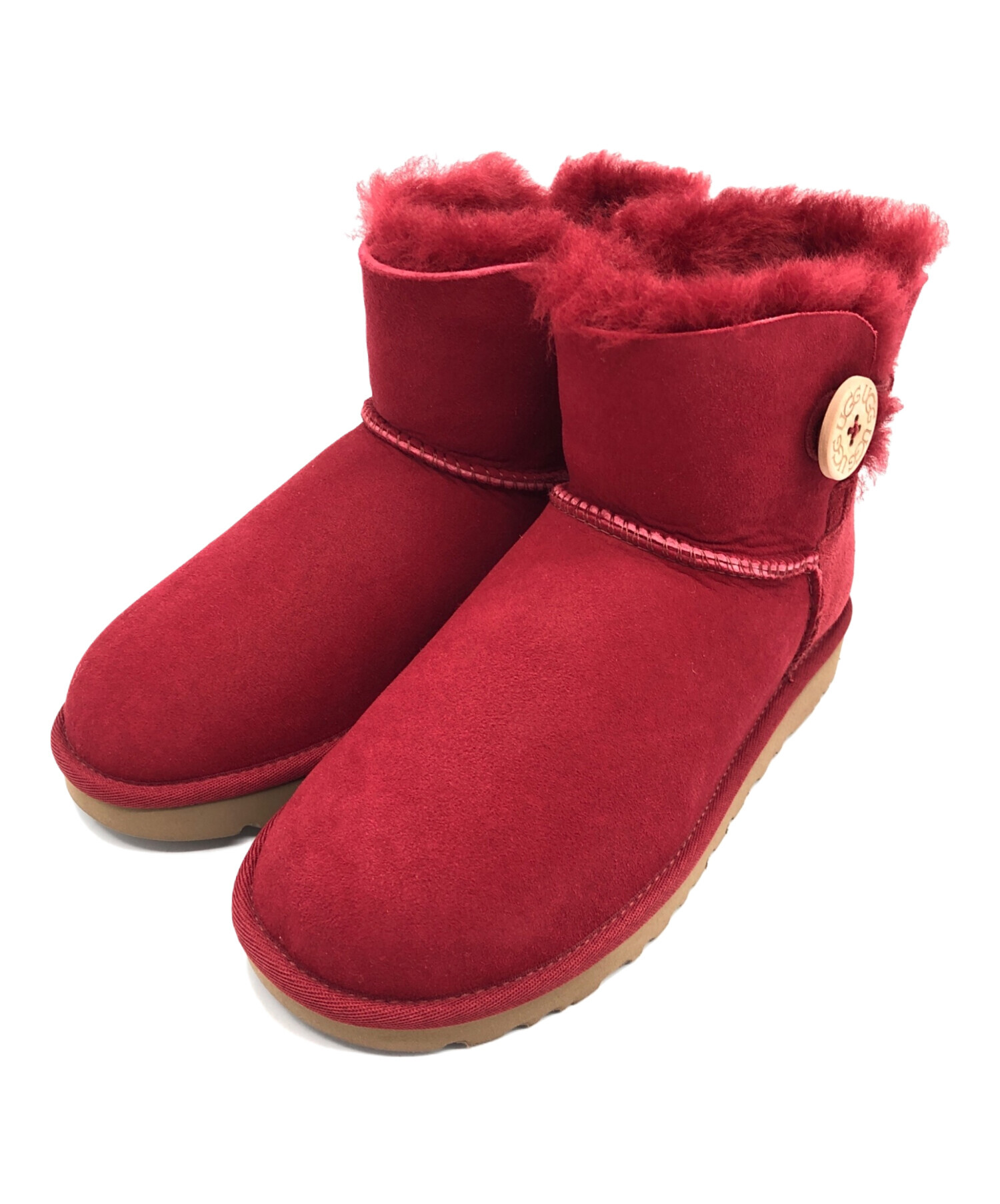中古・古着通販】UGG (アグ) ムートンブーツ レッド サイズ:SIZE 23cm