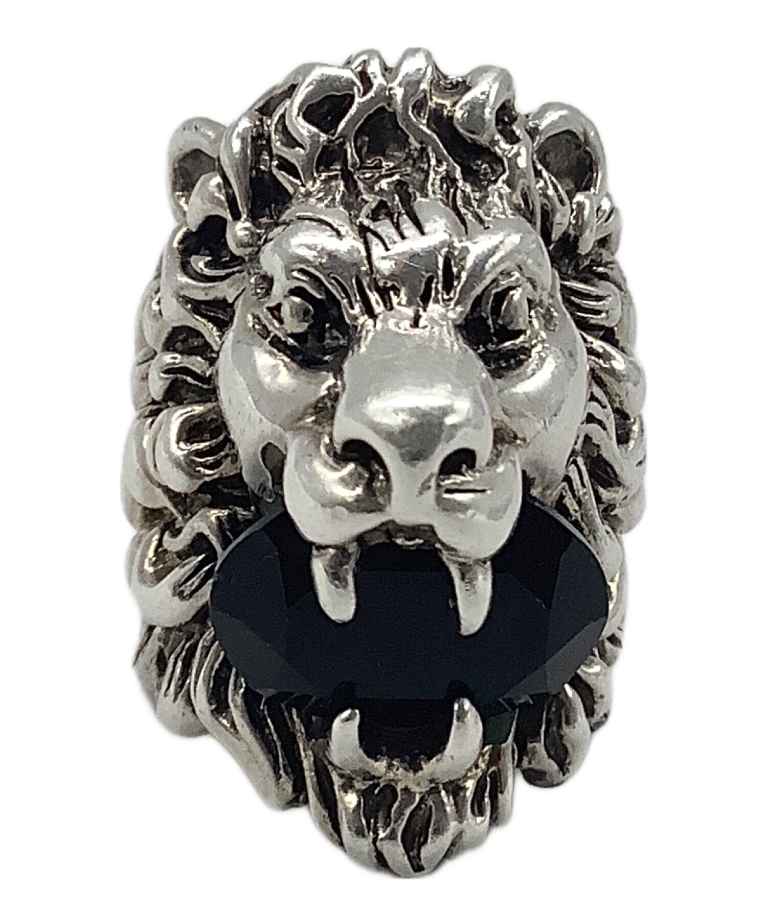 中古・古着通販】GUCCI (グッチ) ライオンヘッドリング シルバー