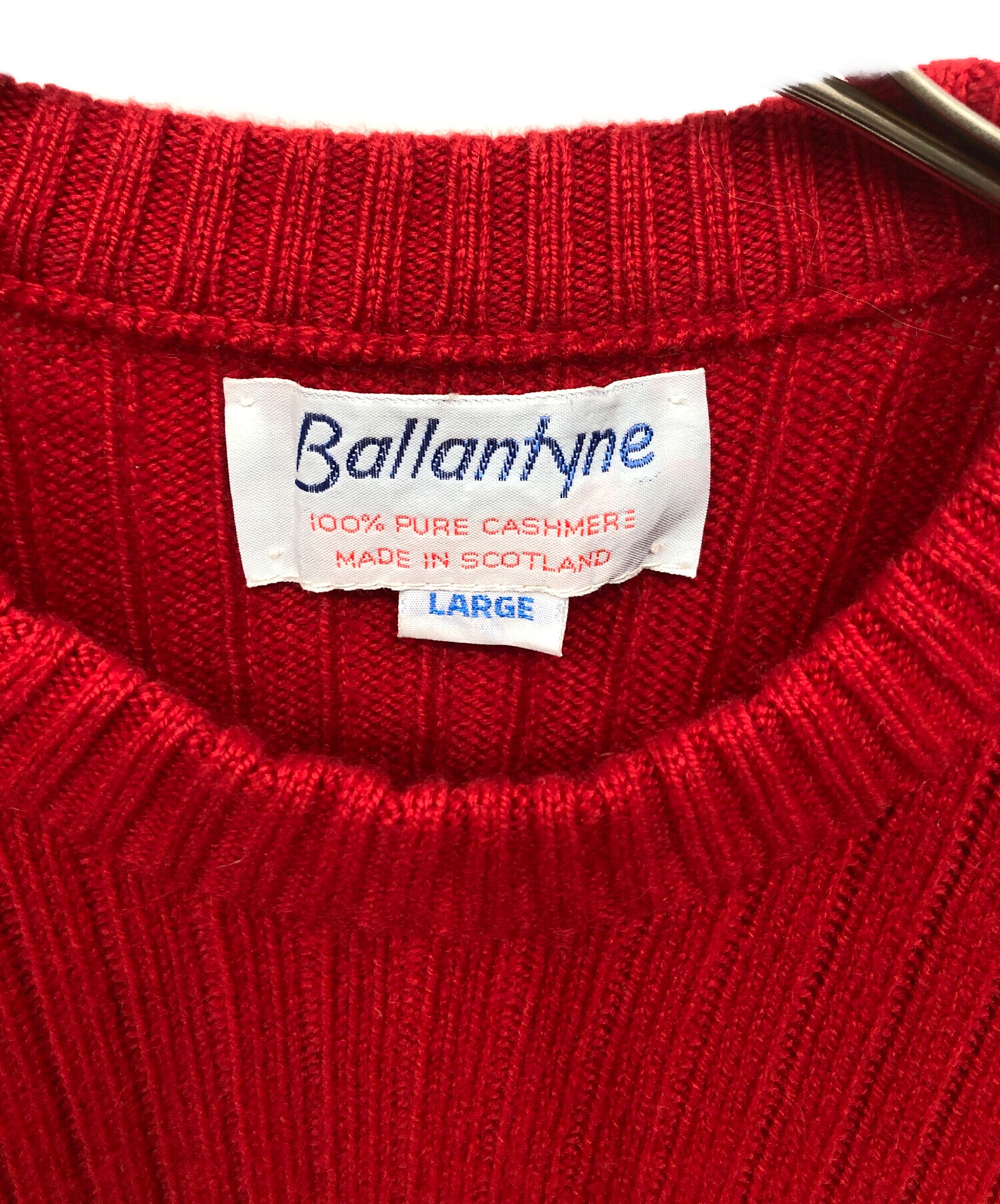 中古・古着通販】BALLANTYNE (バランタイン) カシミア セーター レッド