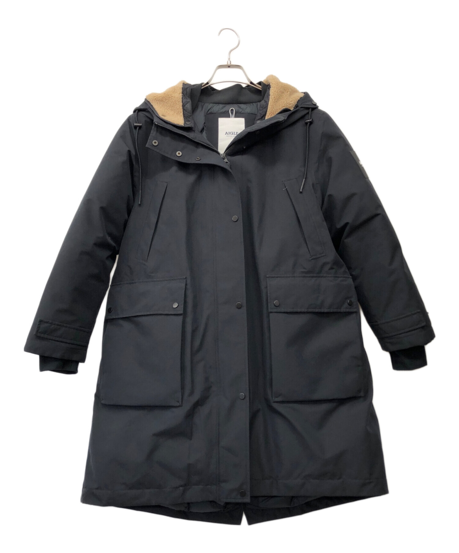 中古・古着通販】AIGLE (エーグル) ダウンモッズコート ブラック
