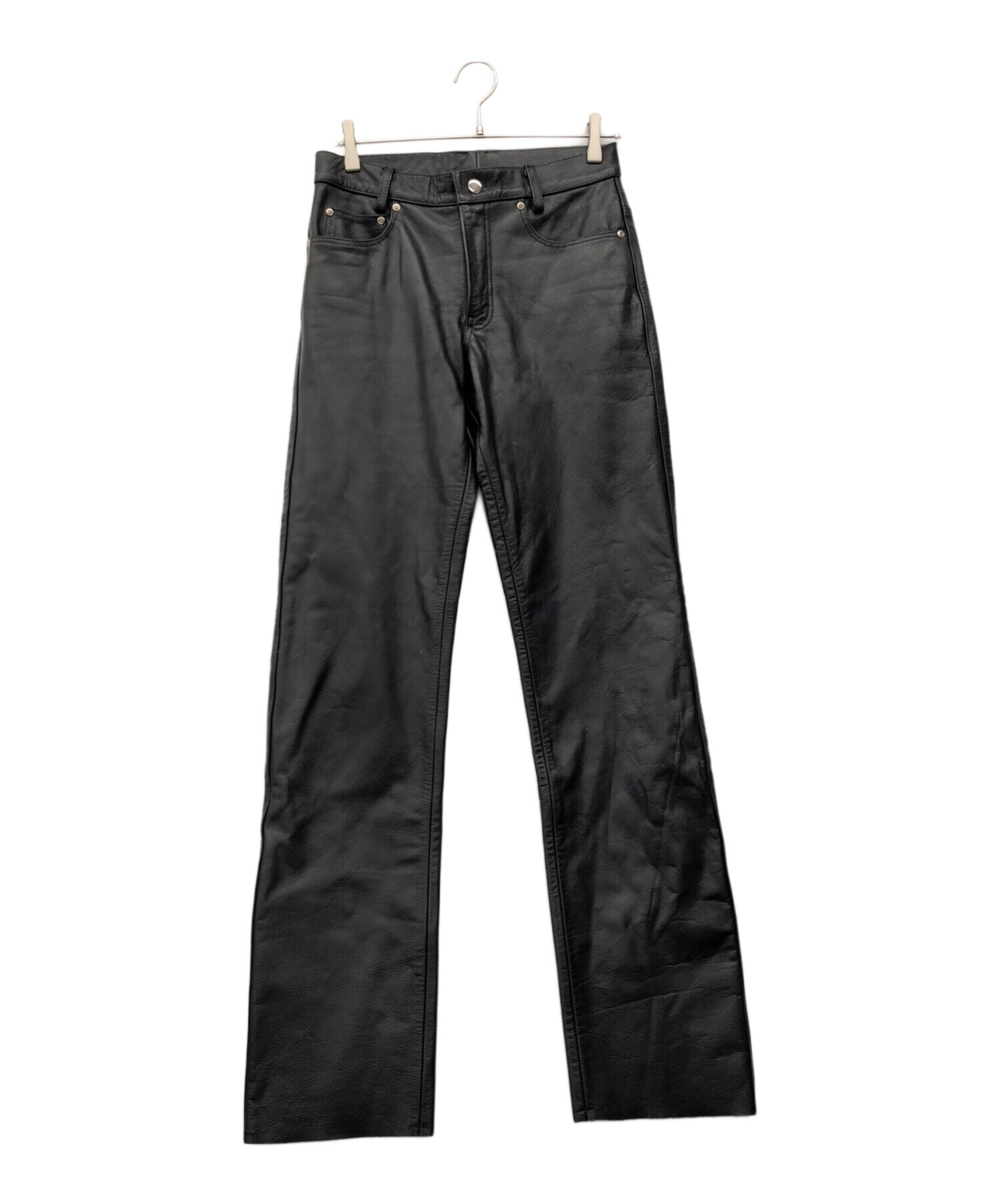 中古・古着通販】FREEDOM (フリーダム) レザーパンツ ブラック サイズ