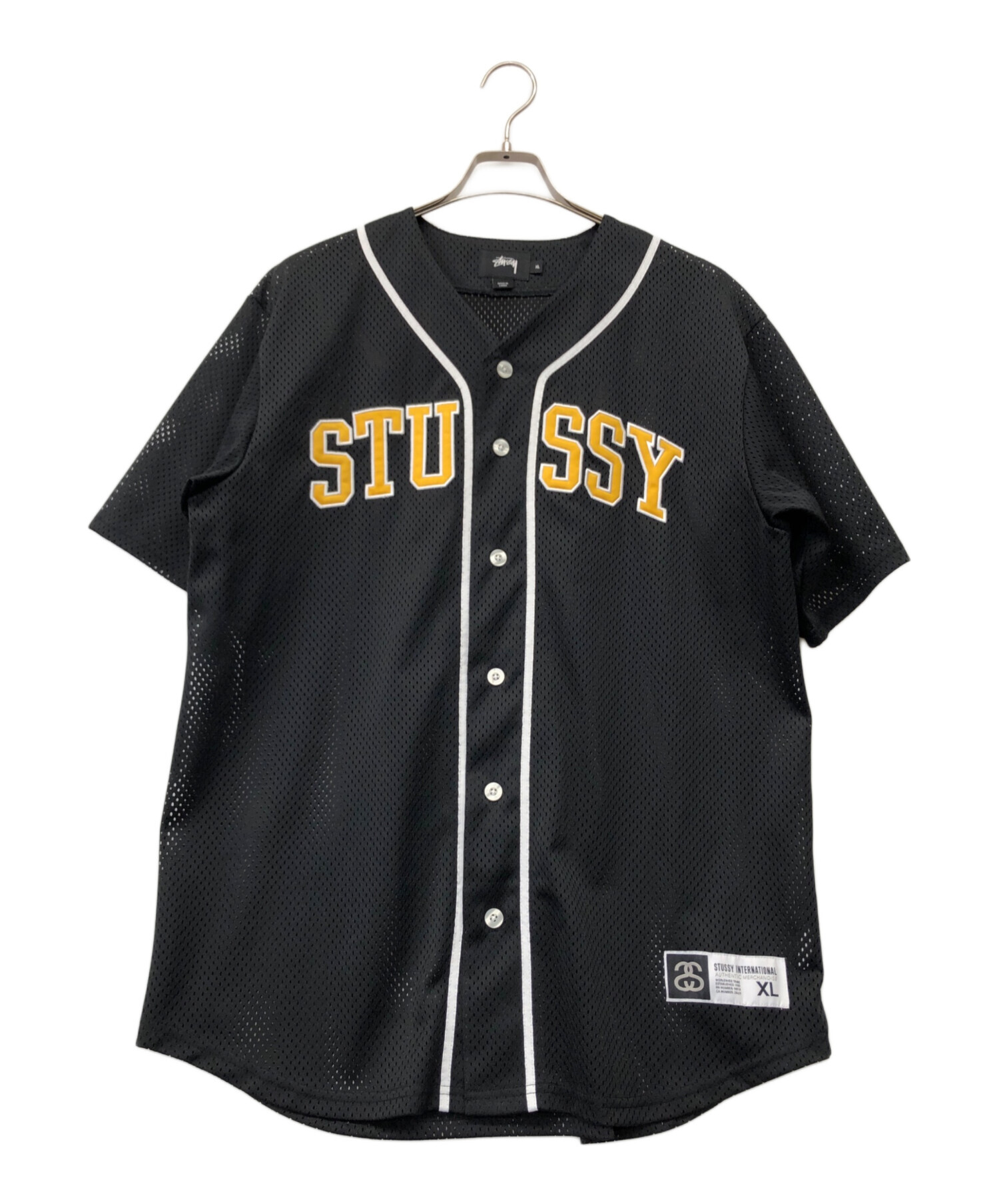 中古・古着通販】stussy (ステューシー) ベースボールシャツ ブラック