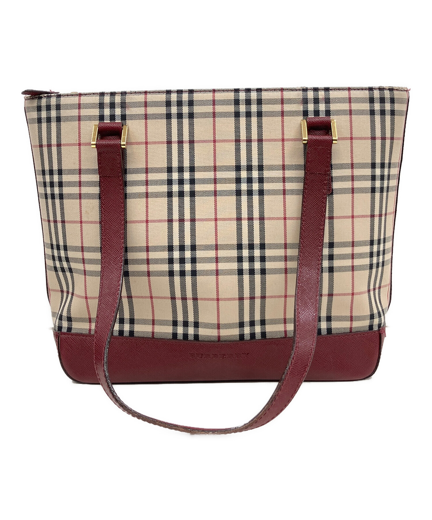 中古・古着通販】BURBERRY (バーバリー) ノバチェックトートバッグ