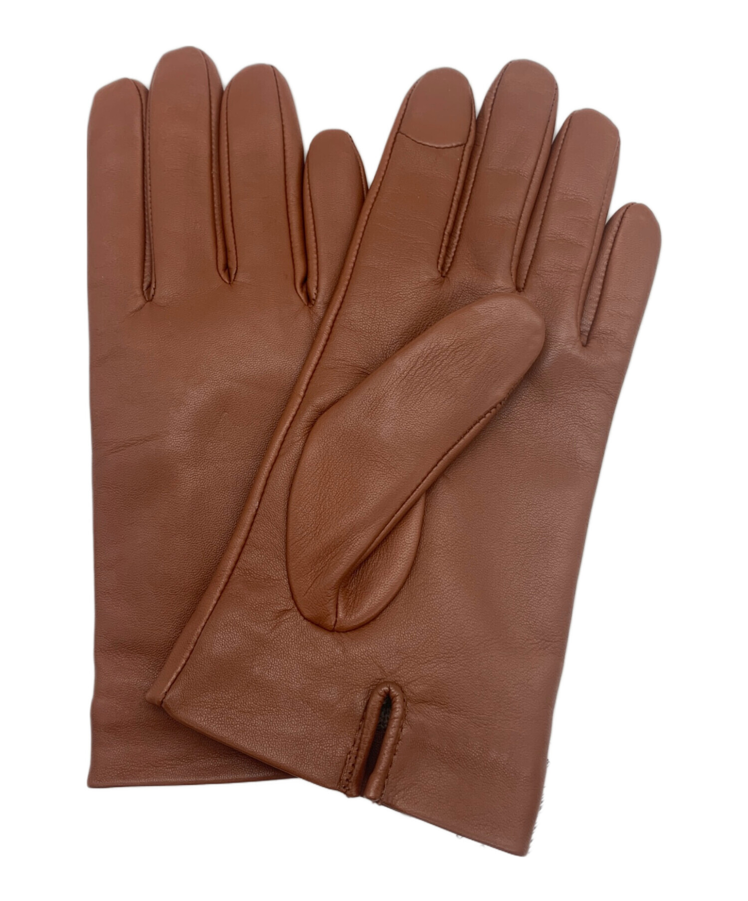 中古・古着通販】COACH (コーチ) レザーグローブ ブラウン サイズ:S