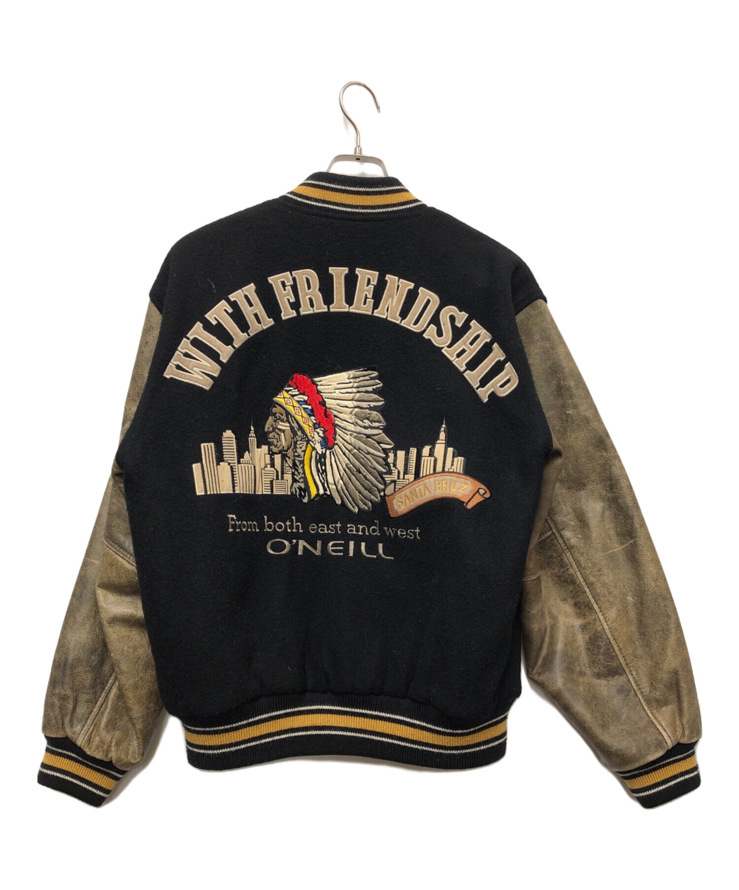 中古・古着通販】O'NEILL (オニール) スタジャン ブラック×ベージュ
