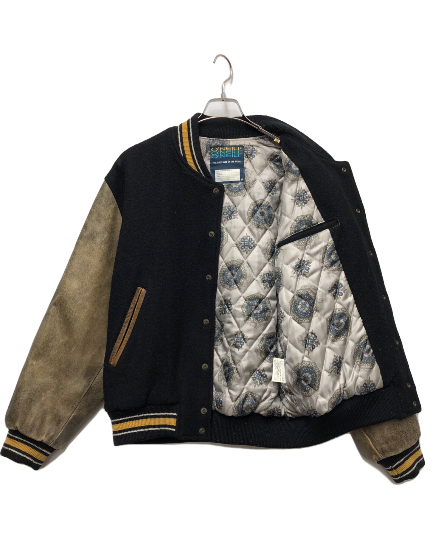 中古・古着通販】O'NEILL (オニール) スタジャン ブラック×ベージュ