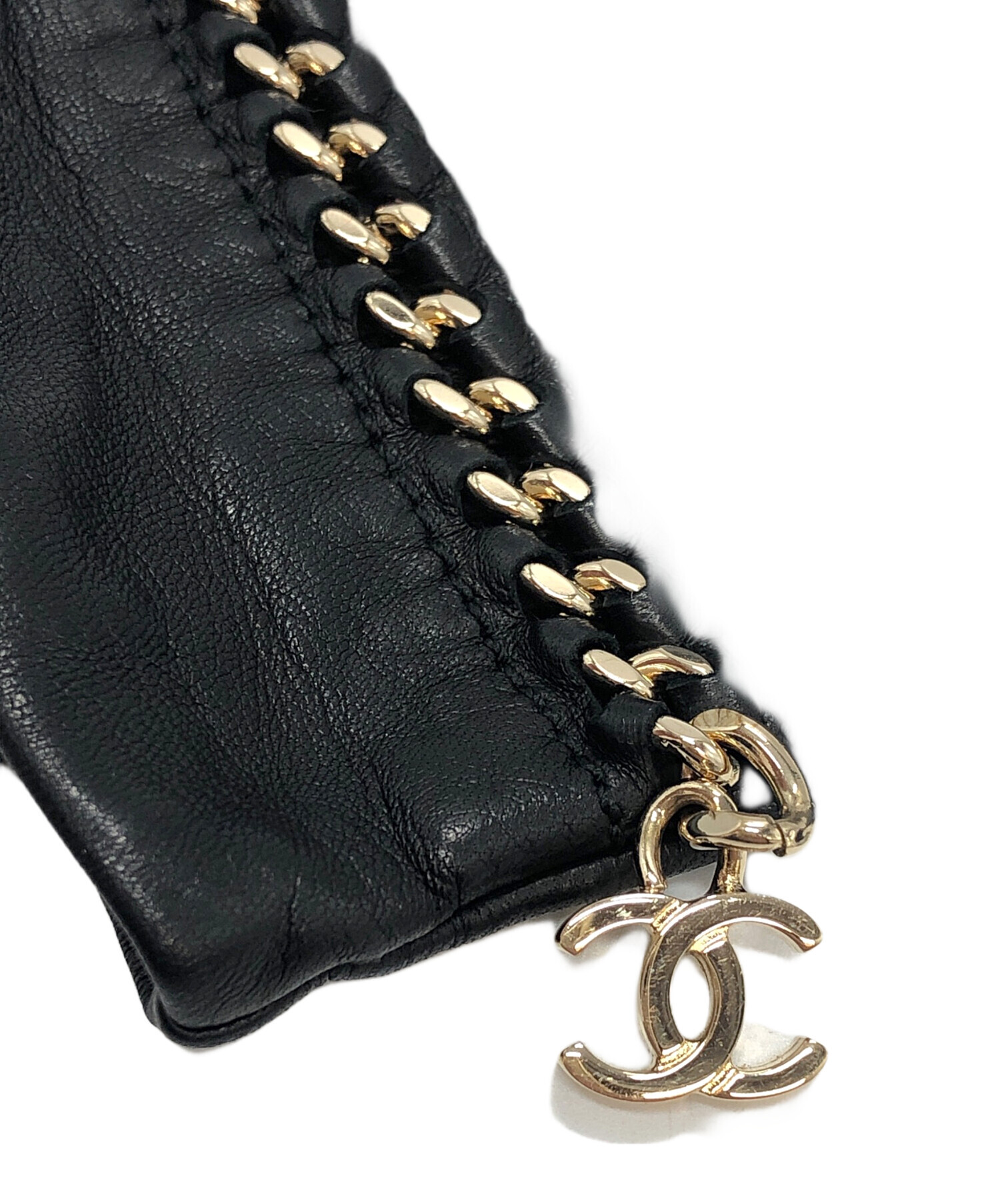 中古・古着通販】CHANEL (シャネル) デカココマーク レザーグローブ