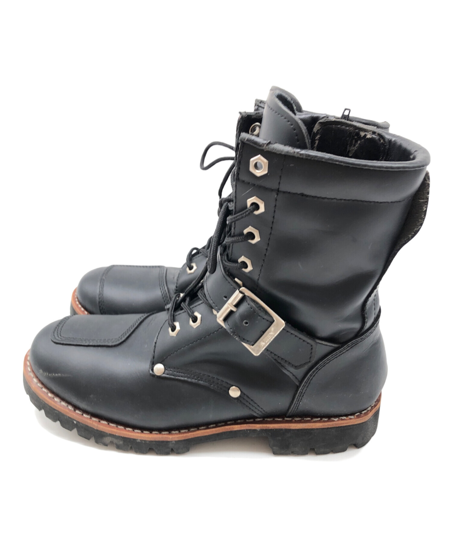 中古・古着通販】AVIREX (アヴィレックス) バイカーブーツ ブラック