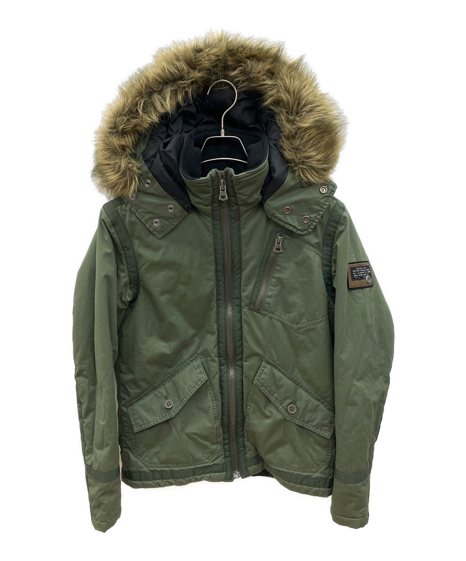 中古・古着通販】DIESEL (ディーゼル) ファーミリタリージャケット Y2K