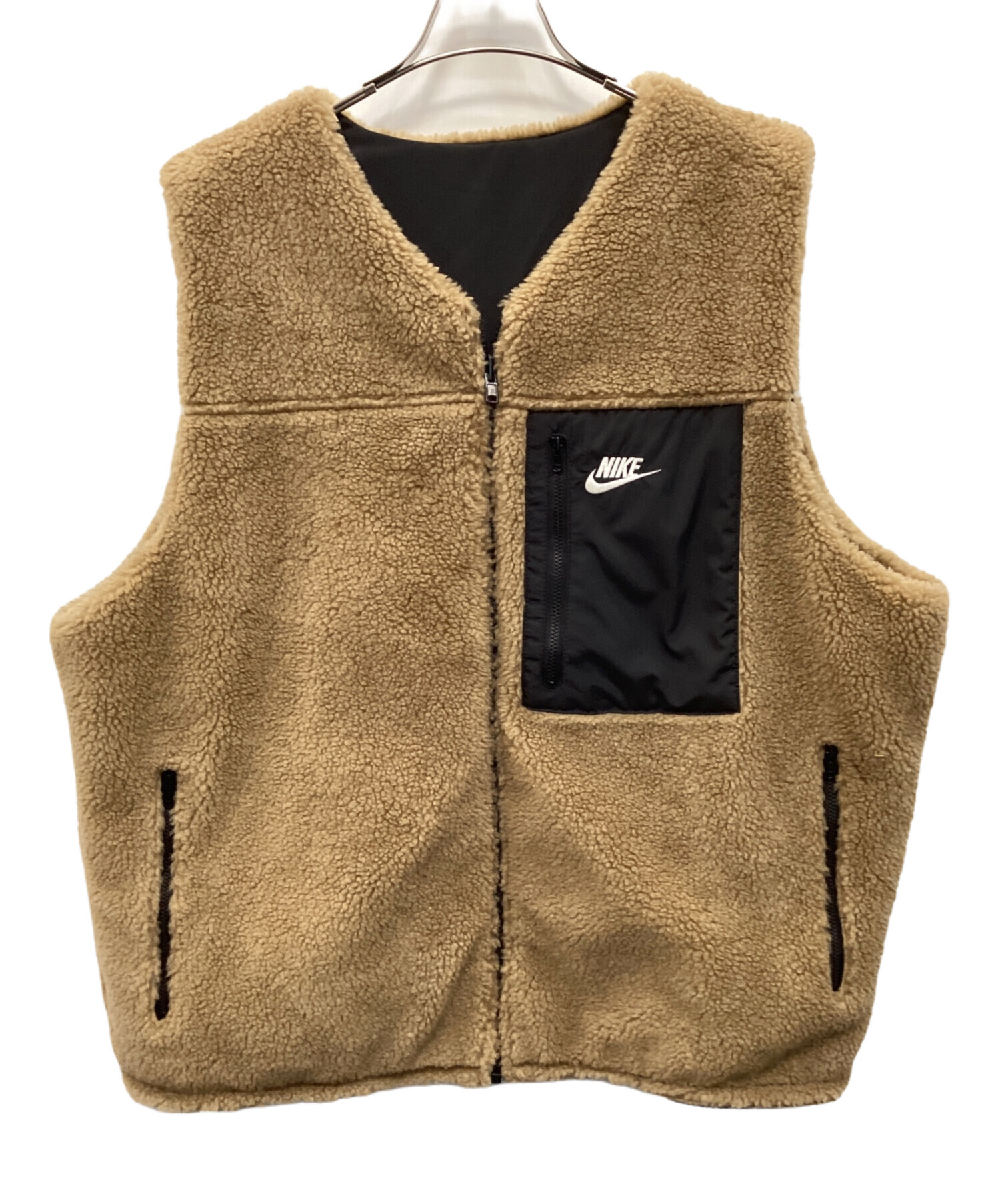 中古・古着通販】NIKE (ナイキ) フリースベスト ベージュ サイズ