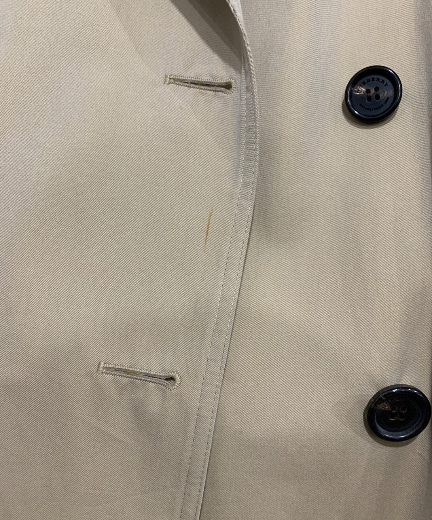 中古・古着通販】BURBERRY (バーバリー) ダブルコート ベージュ サイズ