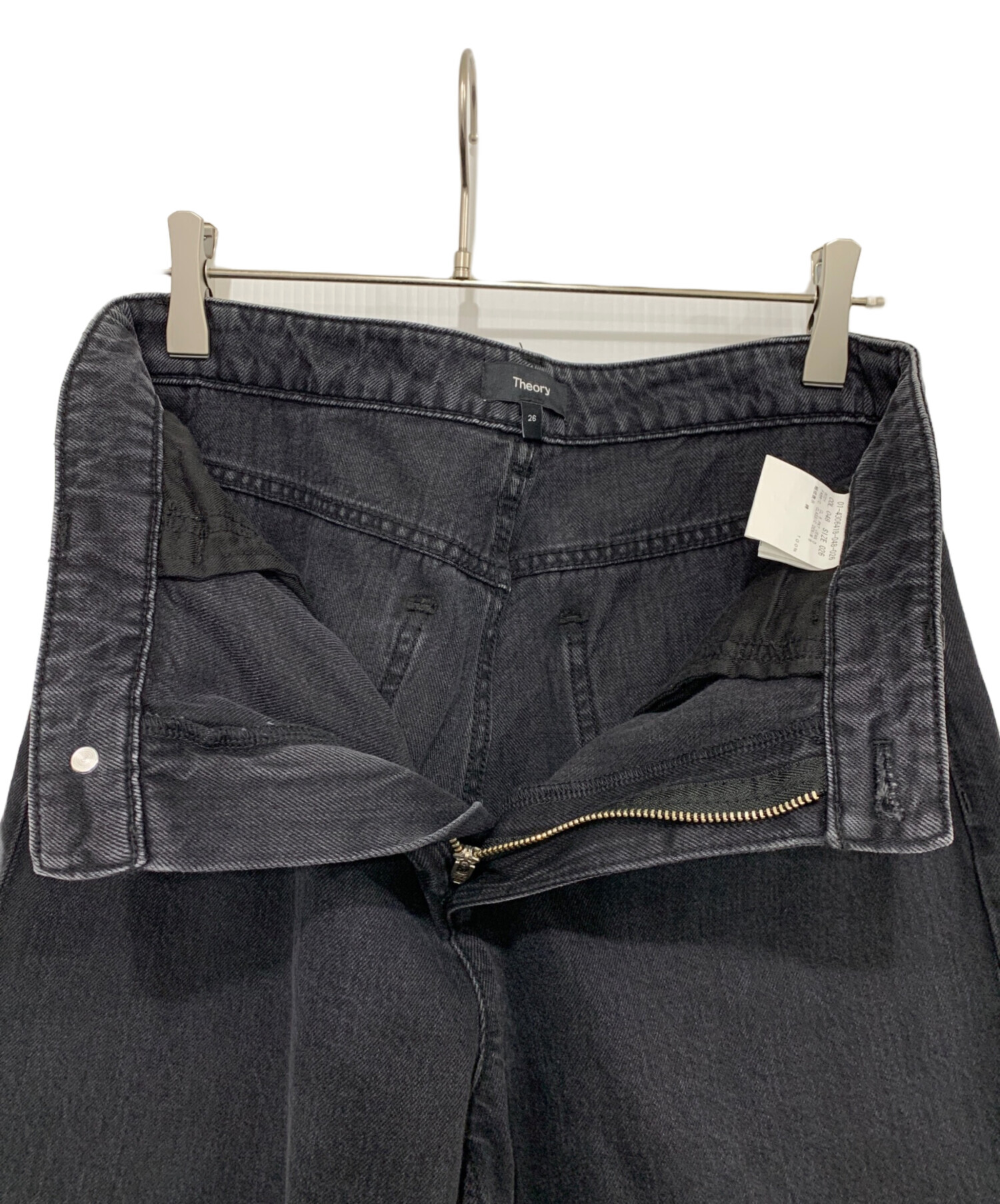 中古・古着通販】theory (セオリー) デニムパンツ ブラック サイズ