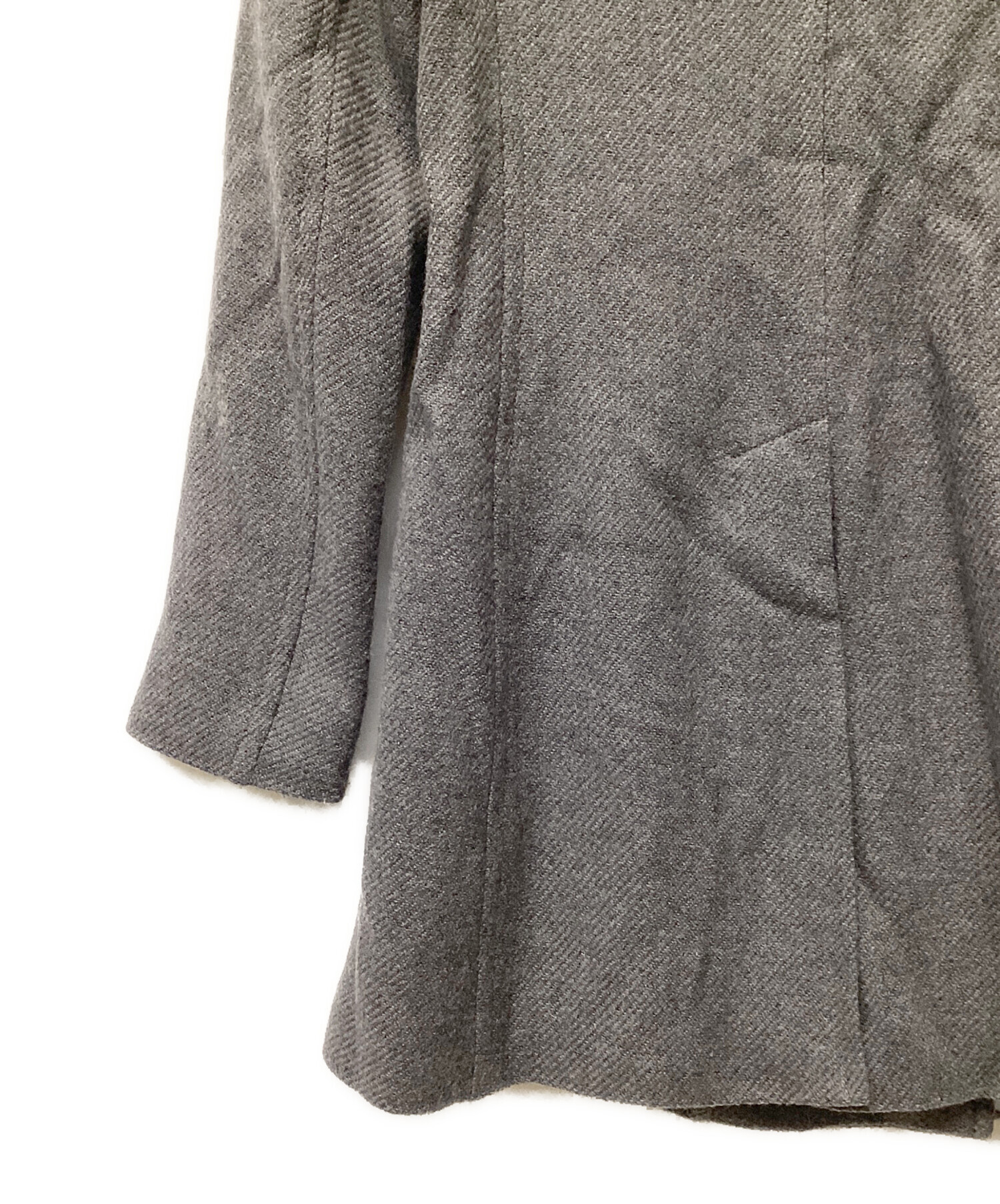 中古・古着通販】MIU MIU (ミュウミュウ) ウールコート グレー サイズ