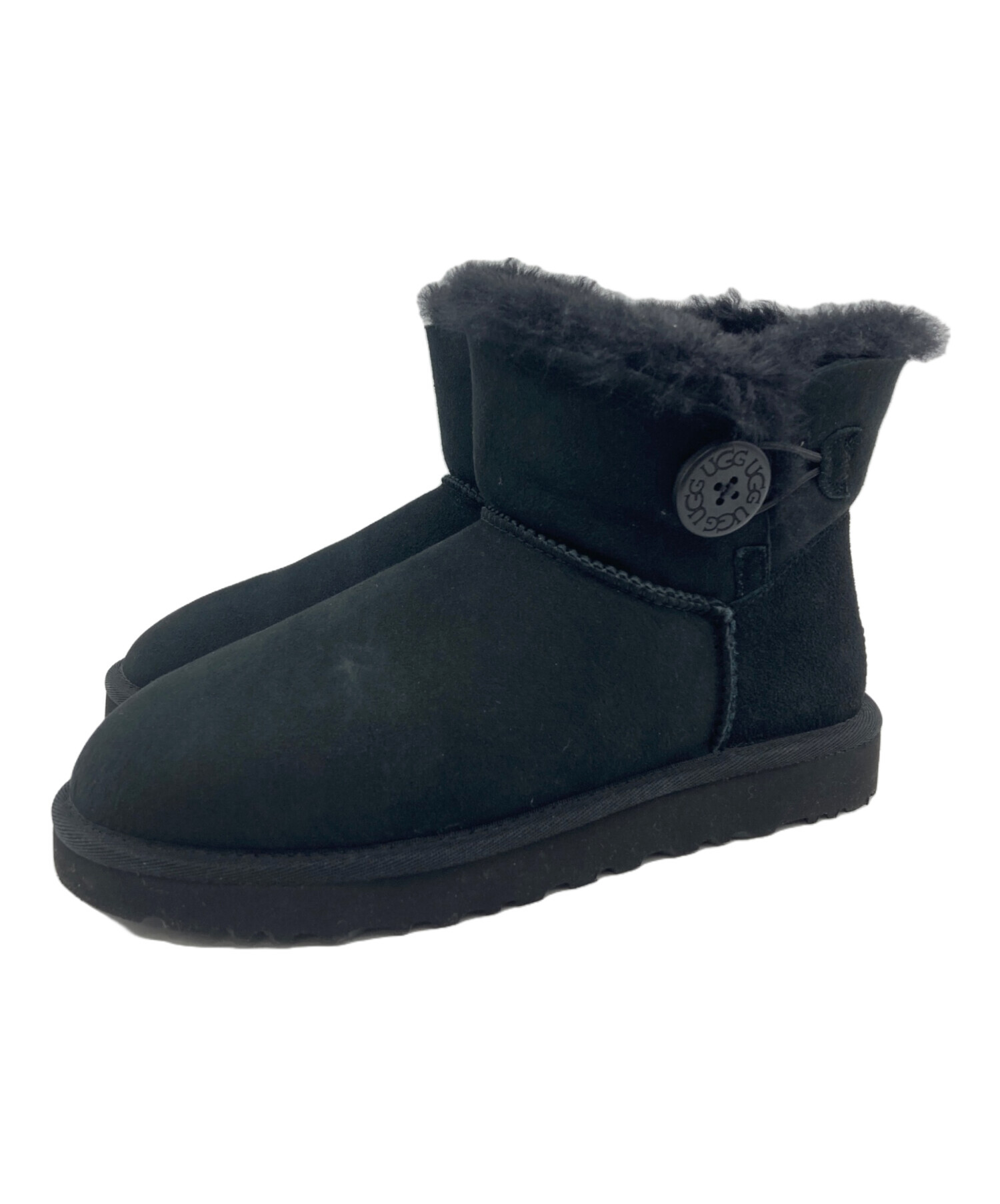 中古・古着通販】UGG (アグ) ムートンブーツ ブラック サイズ:24