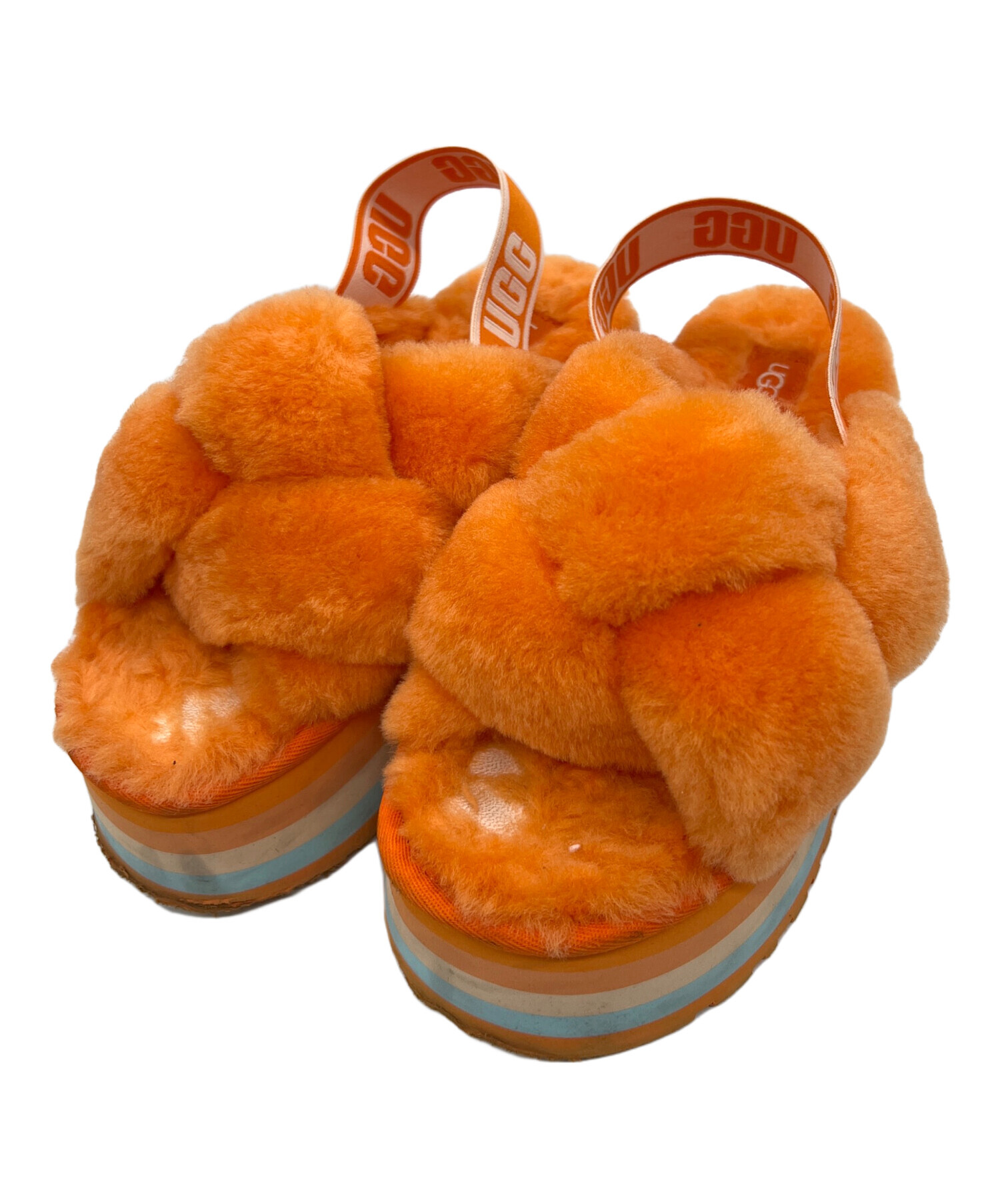 中古・古着通販】UGG (アグ) アンクルストラップサンダル オレンジ